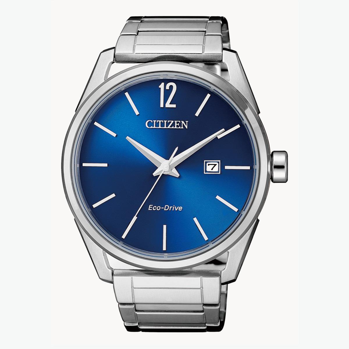 ساعة تناظرية فضيّة إيكو درايف بحزام معدني للرجال من سيتيزن - BM7411 83L-men-watchesandjewellery-watches-image-1