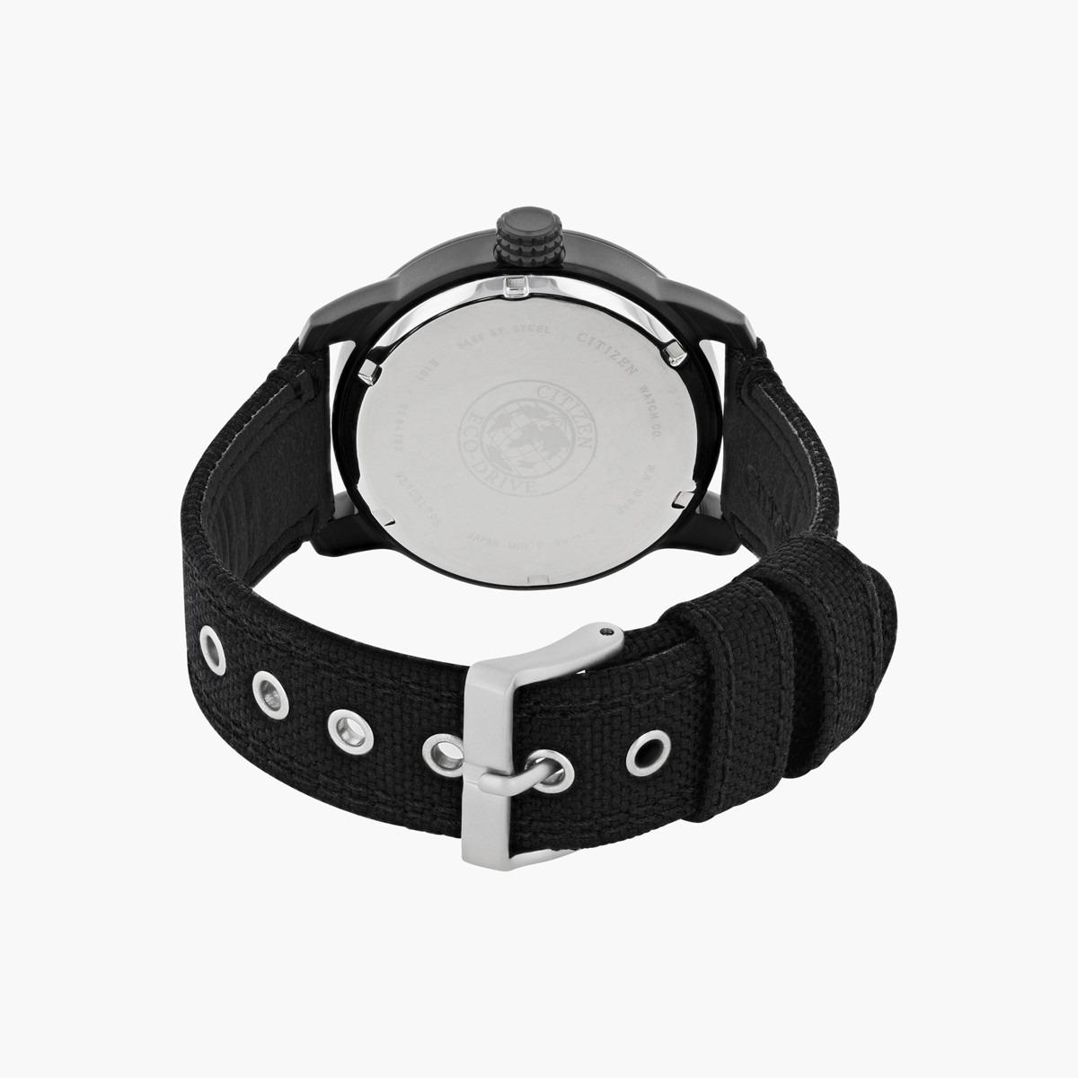 ساعة تناظرية سوداء إيكو درايف بحزام قماش للرجال من سيتيزن - BM8475 00F-men-watchesandjewellery-watches-image-2