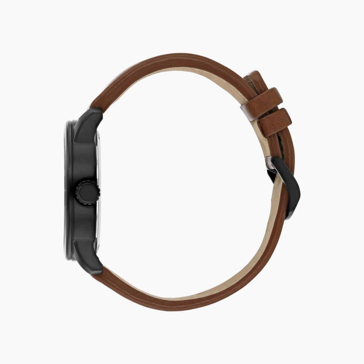 ساعة تناظرية بنيّة إيكو درايف بحزام جلد للرجال من سيتيزن - BM8475 26E-men-watchesandjewellery-watches-image-3