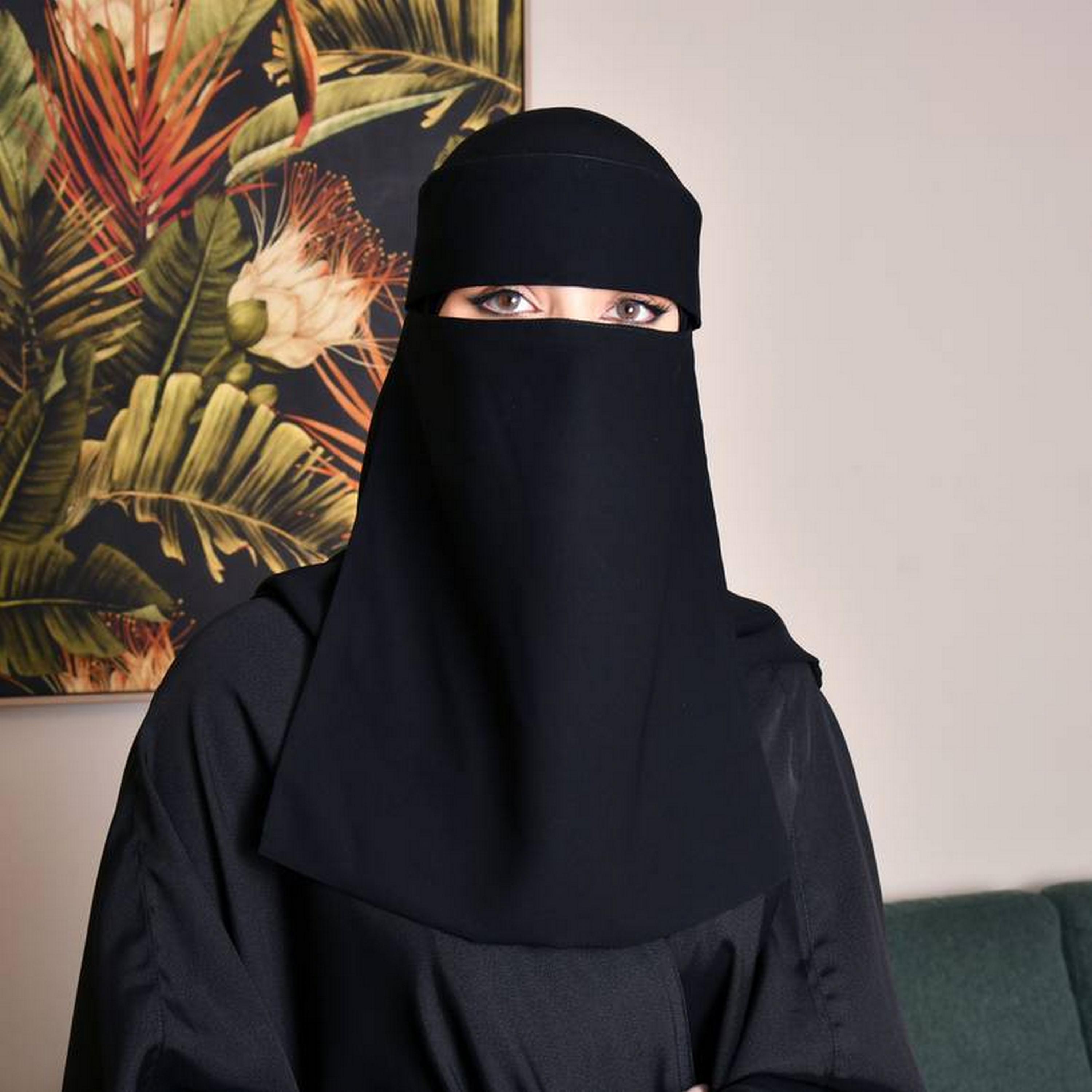 Beyond Abaya Black Silk Women's Niqab-women-arabicclothing-headscarf-niqab-image-3