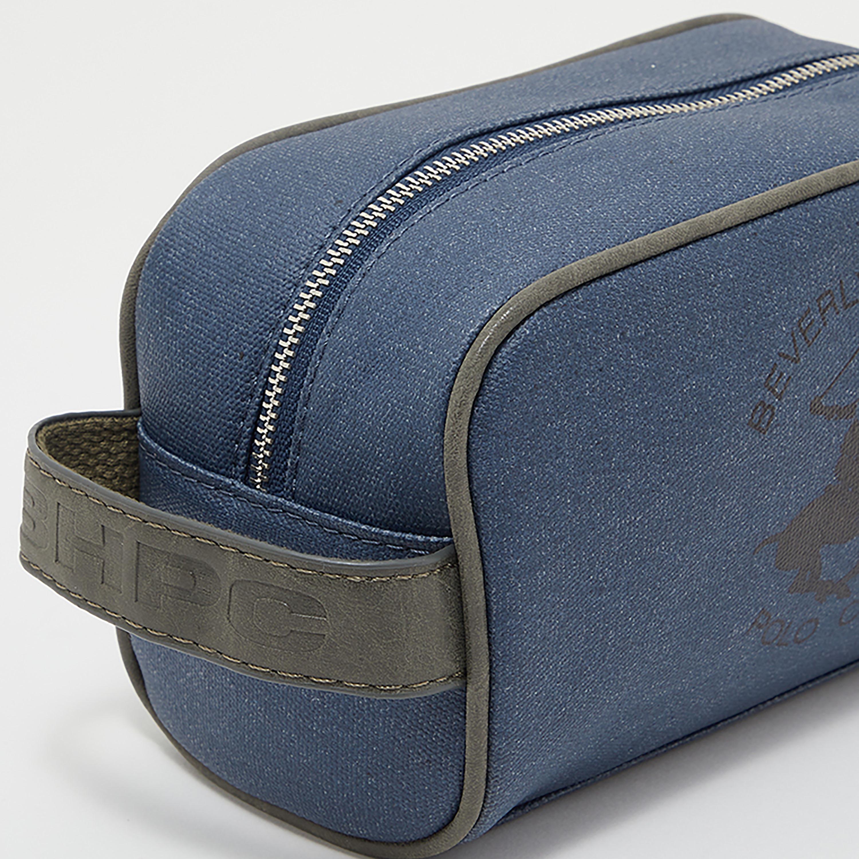 Beverly Hills Polo Club Logo Toiletry Pouch with Wrist Grab Handle-men-bags-image-4