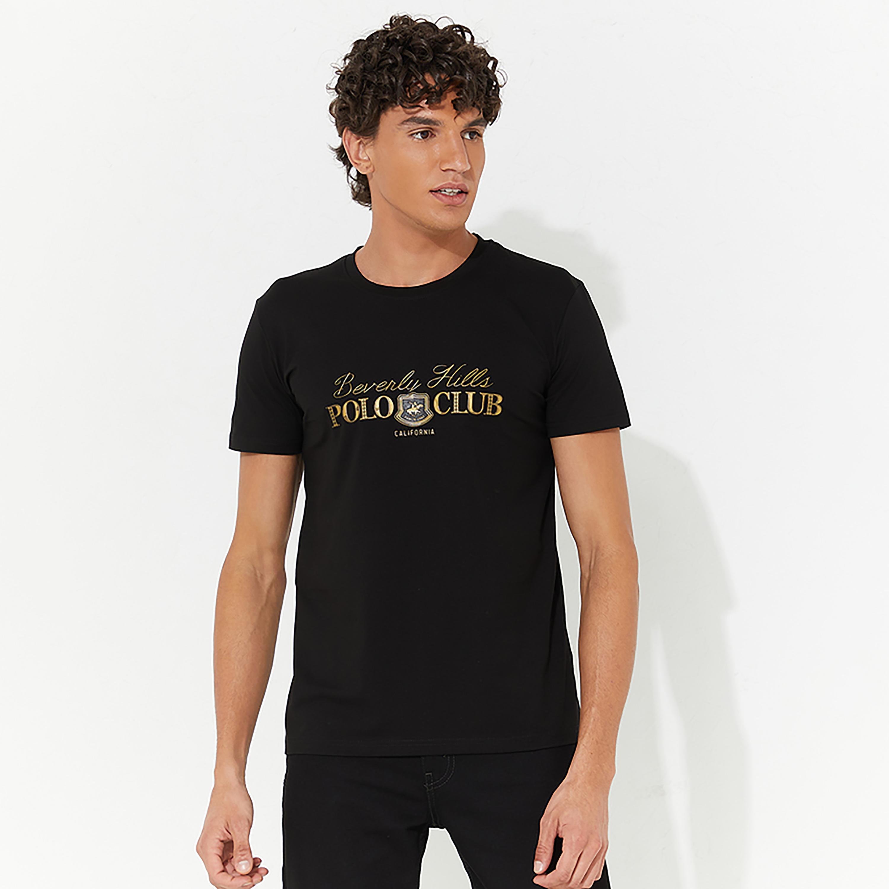 تي شيرت بيفرلي هيلز بولو كلوب بياقة مستديرة وأكمام قصيرة مع شعار بمطبوع-men-clothing-tshirtsandpolos-tshirts-image-1