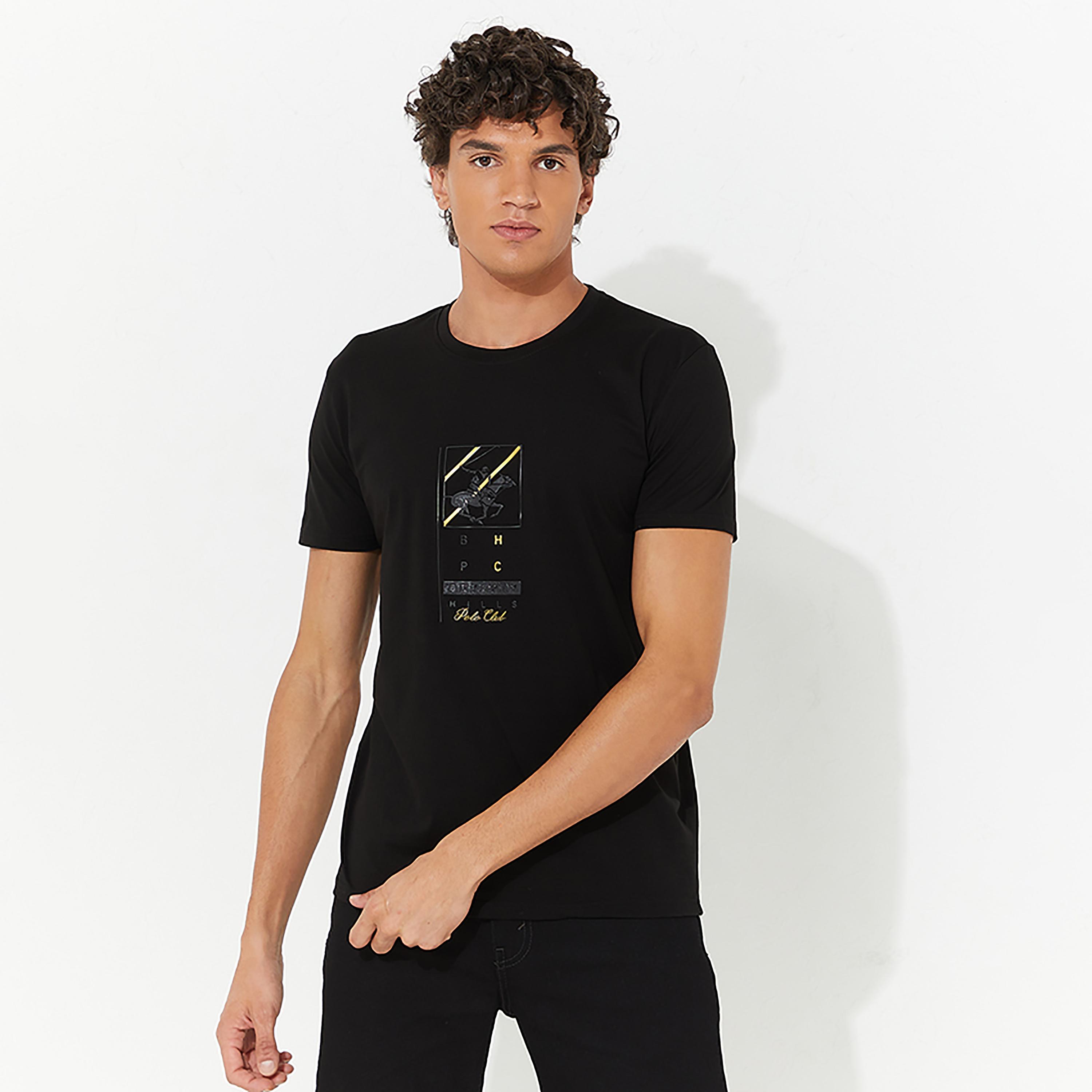 تي شيرت بيفرلي هيلز بولو كلوب بياقة مستديرة وأكمام قصيرة مع شعار بمطبوع-men-clothing-tshirtsandpolos-tshirts-image-1