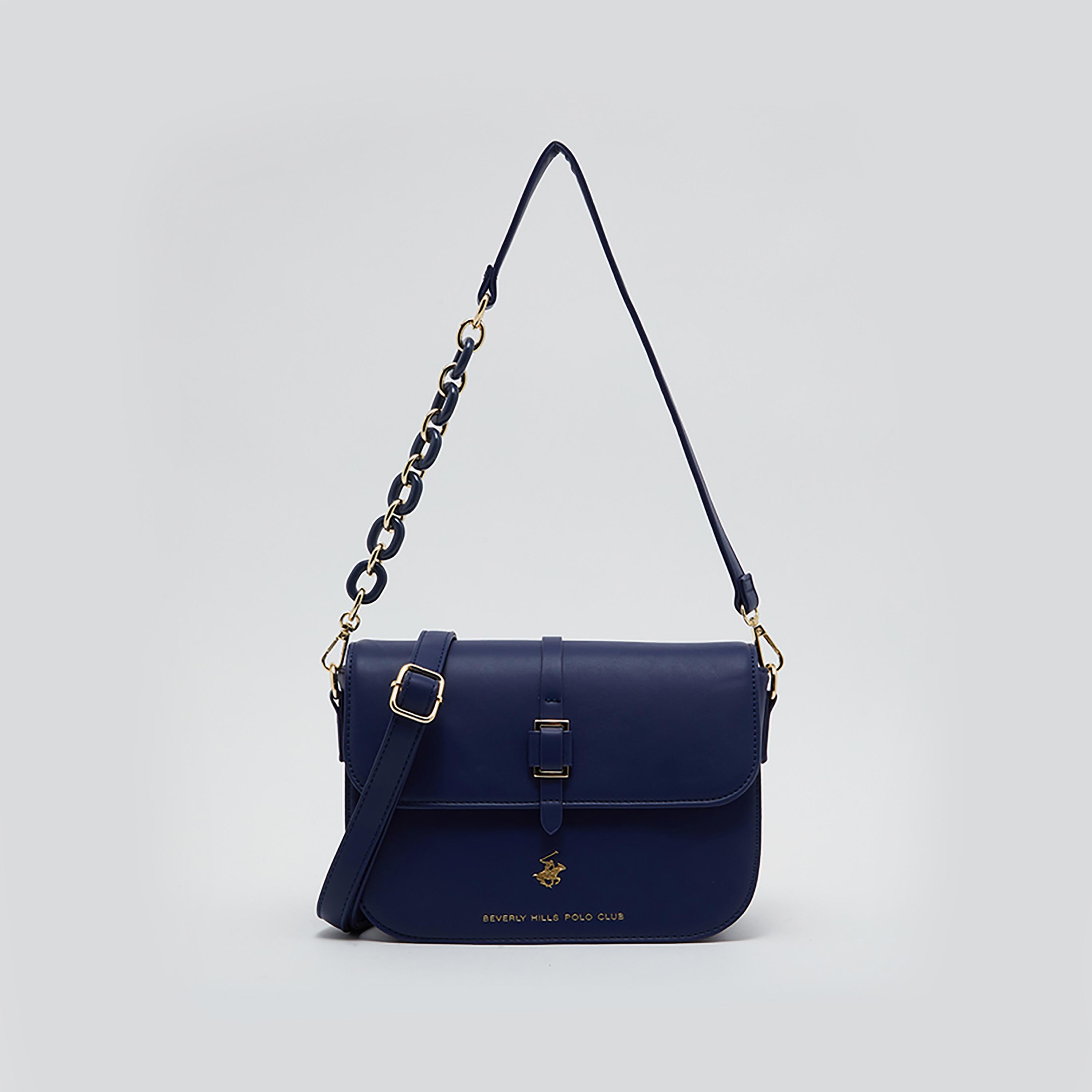 شنطة الكتف سادة مع حزام كتف قابل للفصل من بيفرلي هيلز بولو كلوب-women-bagsandwallets-handbags-image-1