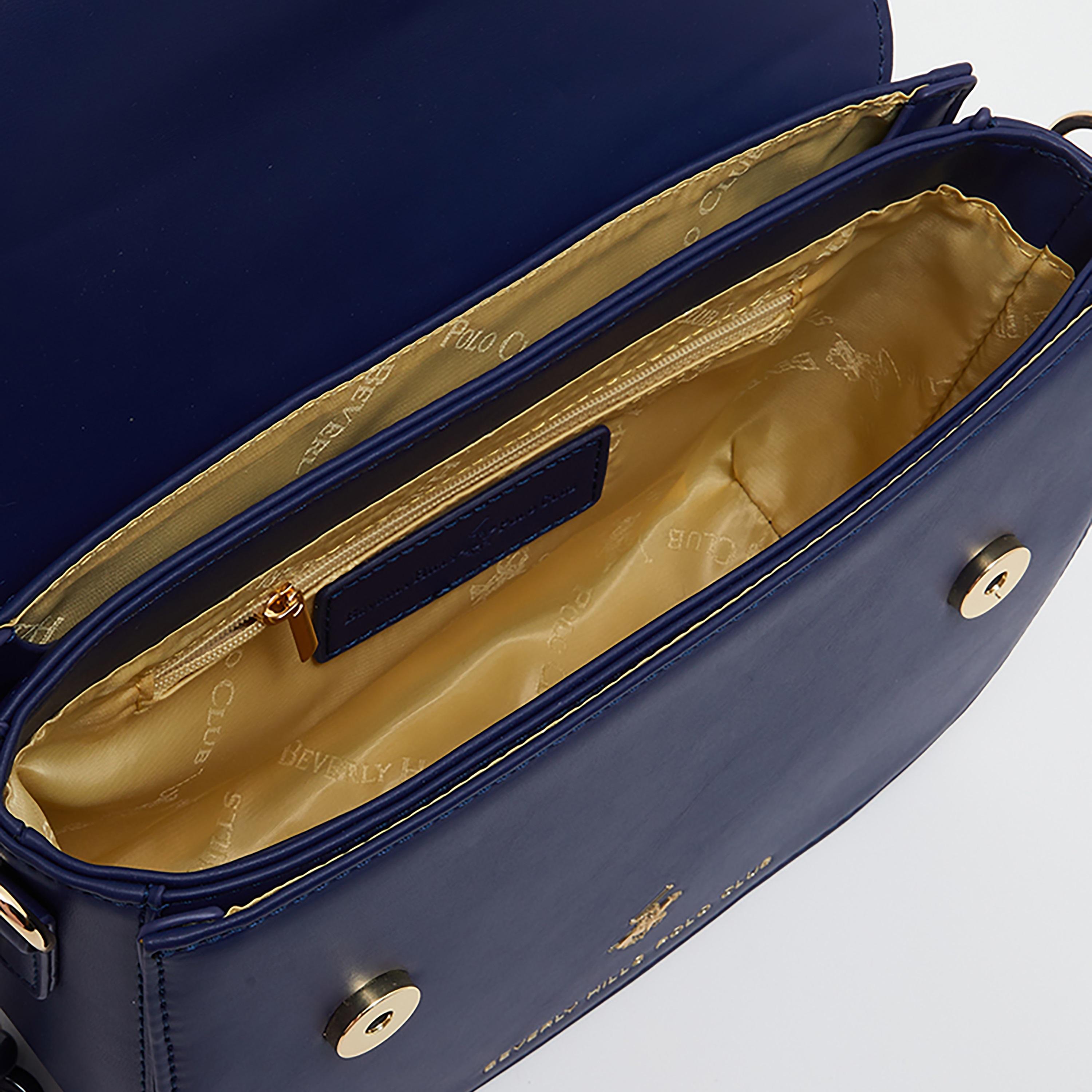 Beverly Hills Polo Club Plain Shoulder Bag with Detachable Shoulder Strap-women-bagsandwallets-handbags-image-3
