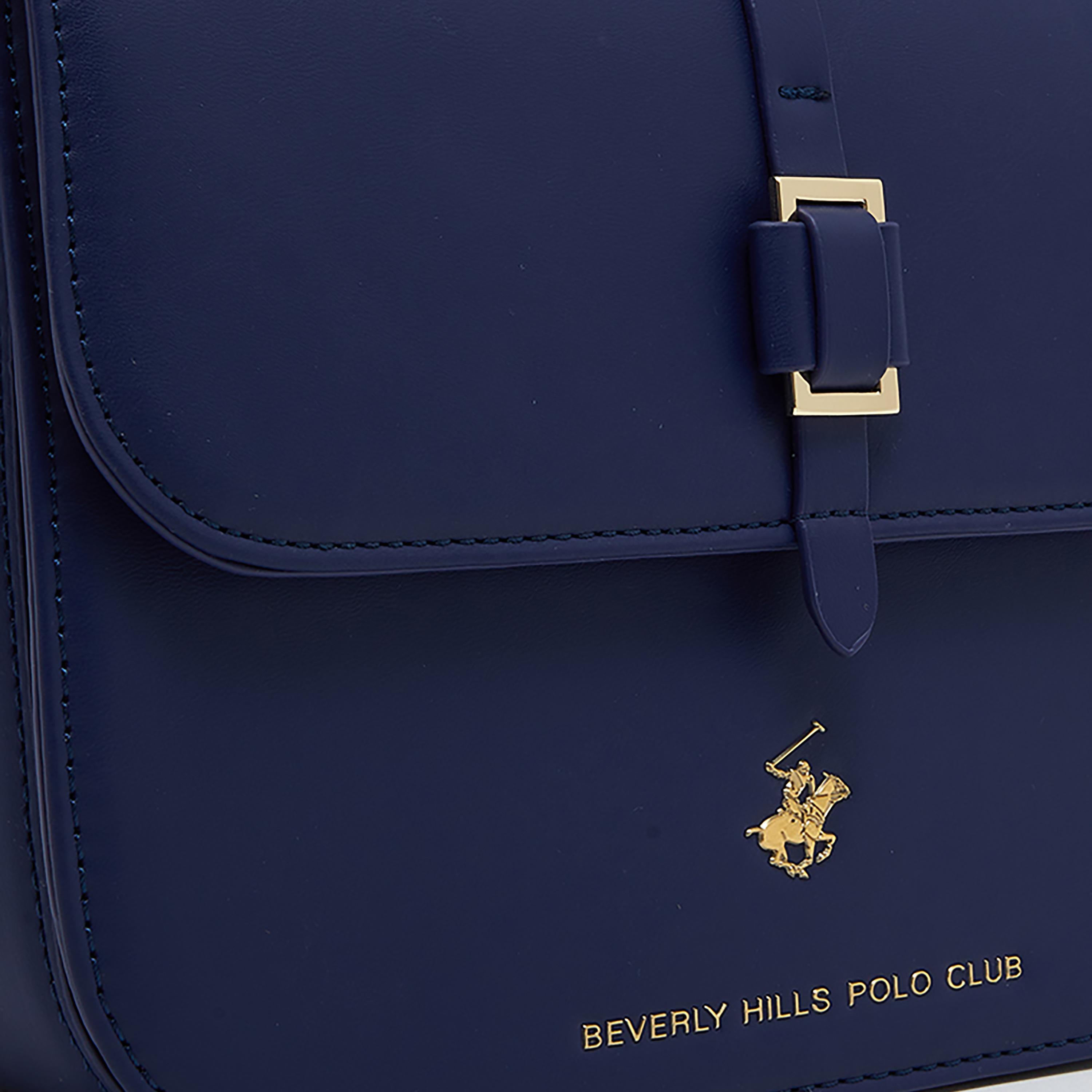 Beverly Hills Polo Club Plain Shoulder Bag with Detachable Shoulder Strap-women-bagsandwallets-handbags-image-4