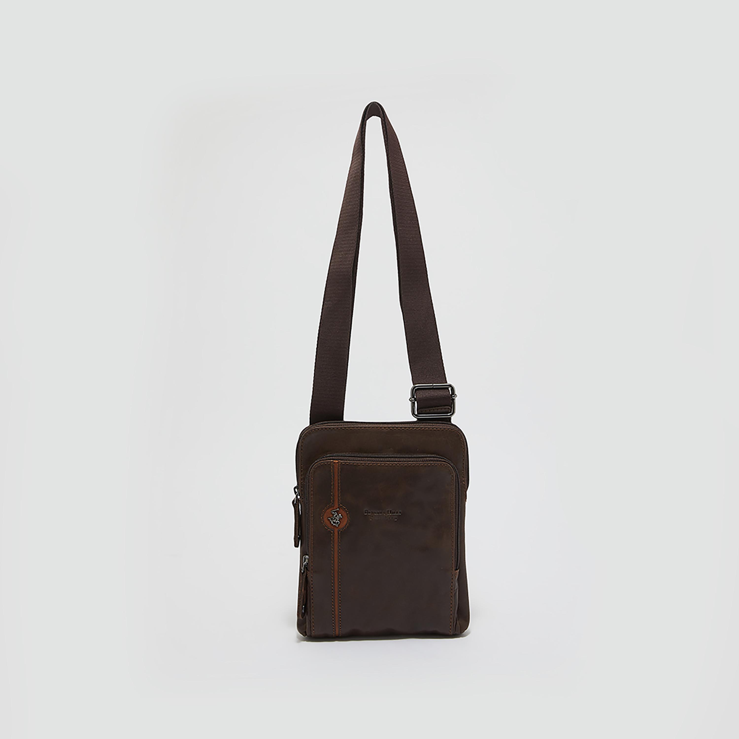Beverly Hills Polo Club Plain Messenger Bag with Adjustable Shoulder Strap-men-bags-image-1