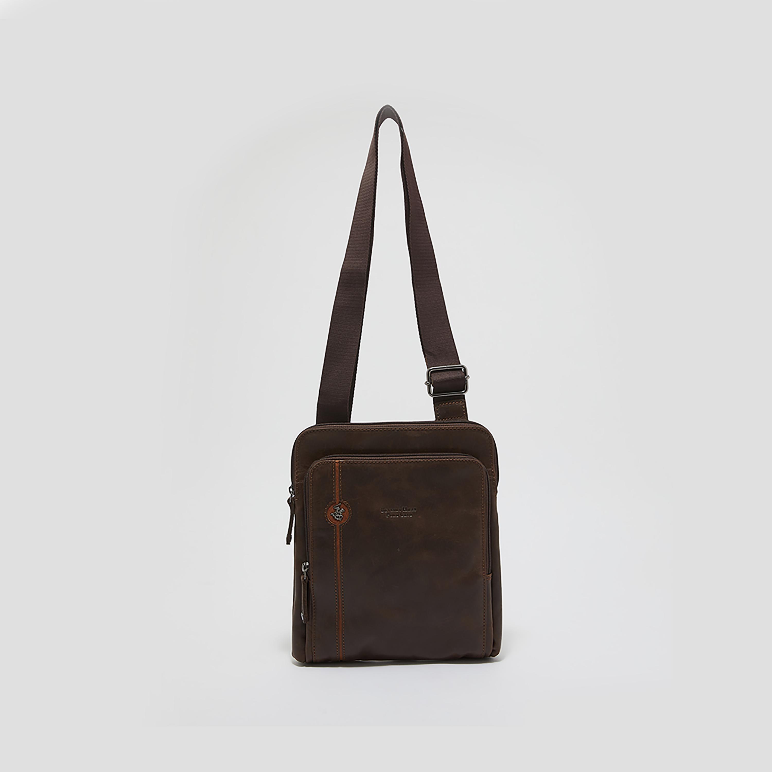 Beverly Hills Polo Club Plain Messenger Bag with Adjustable Shoulder Strap-men-bags-image-1