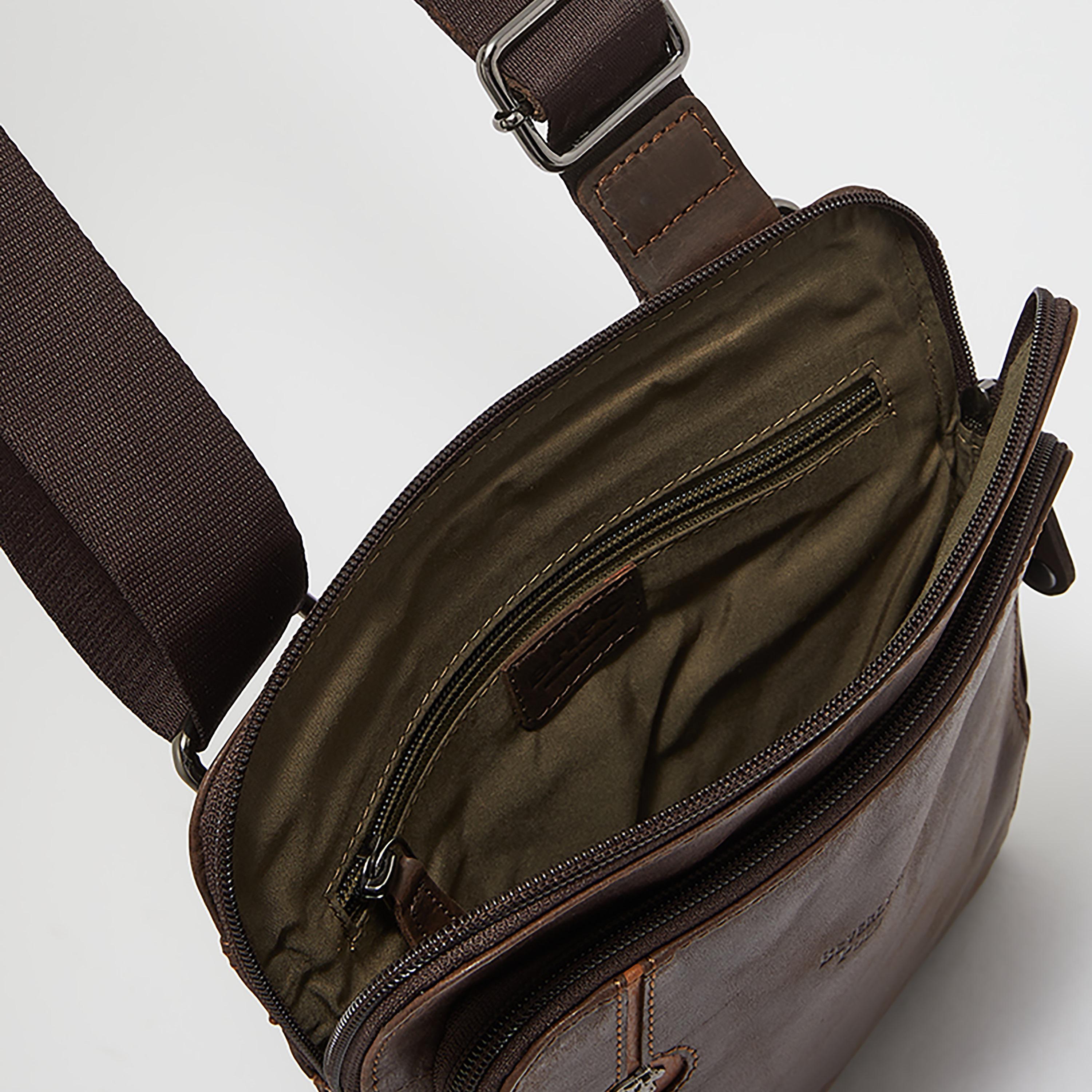 Beverly Hills Polo Club Plain Messenger Bag with Adjustable Shoulder Strap-men-bags-image-3