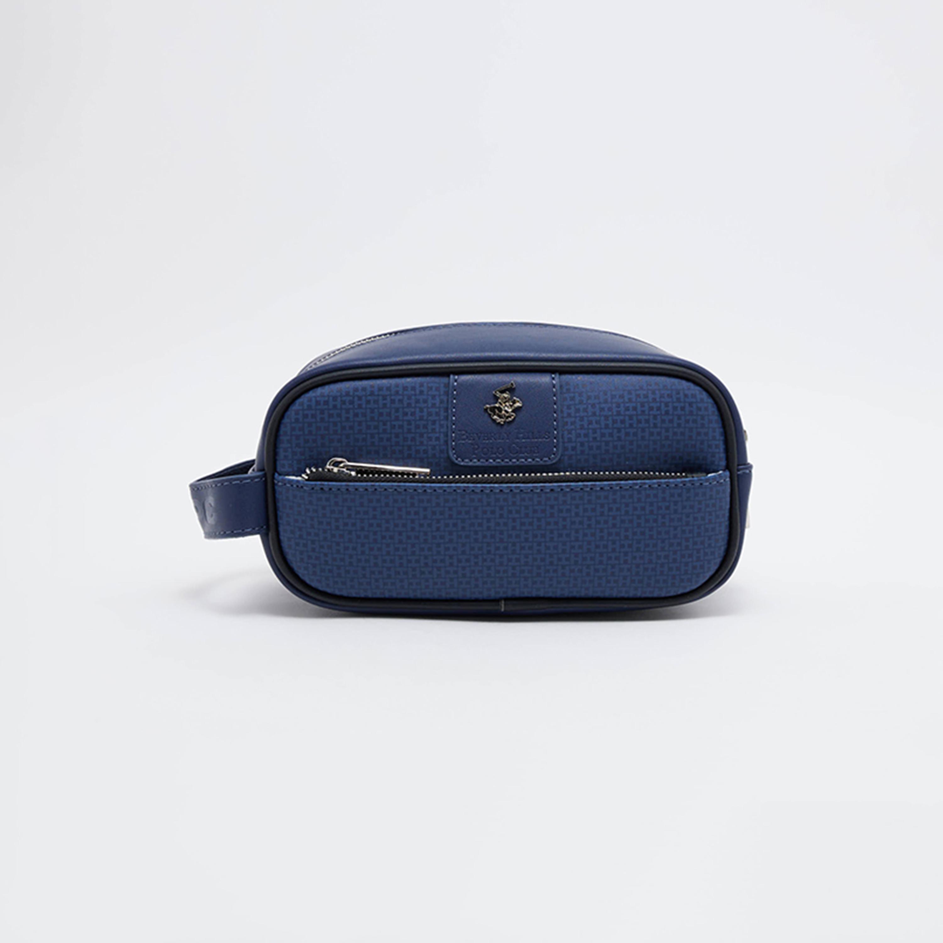 Beverly Hills Polo Club Printed Toiletry Pouch with Side Grab Handle-men-bags-image-1