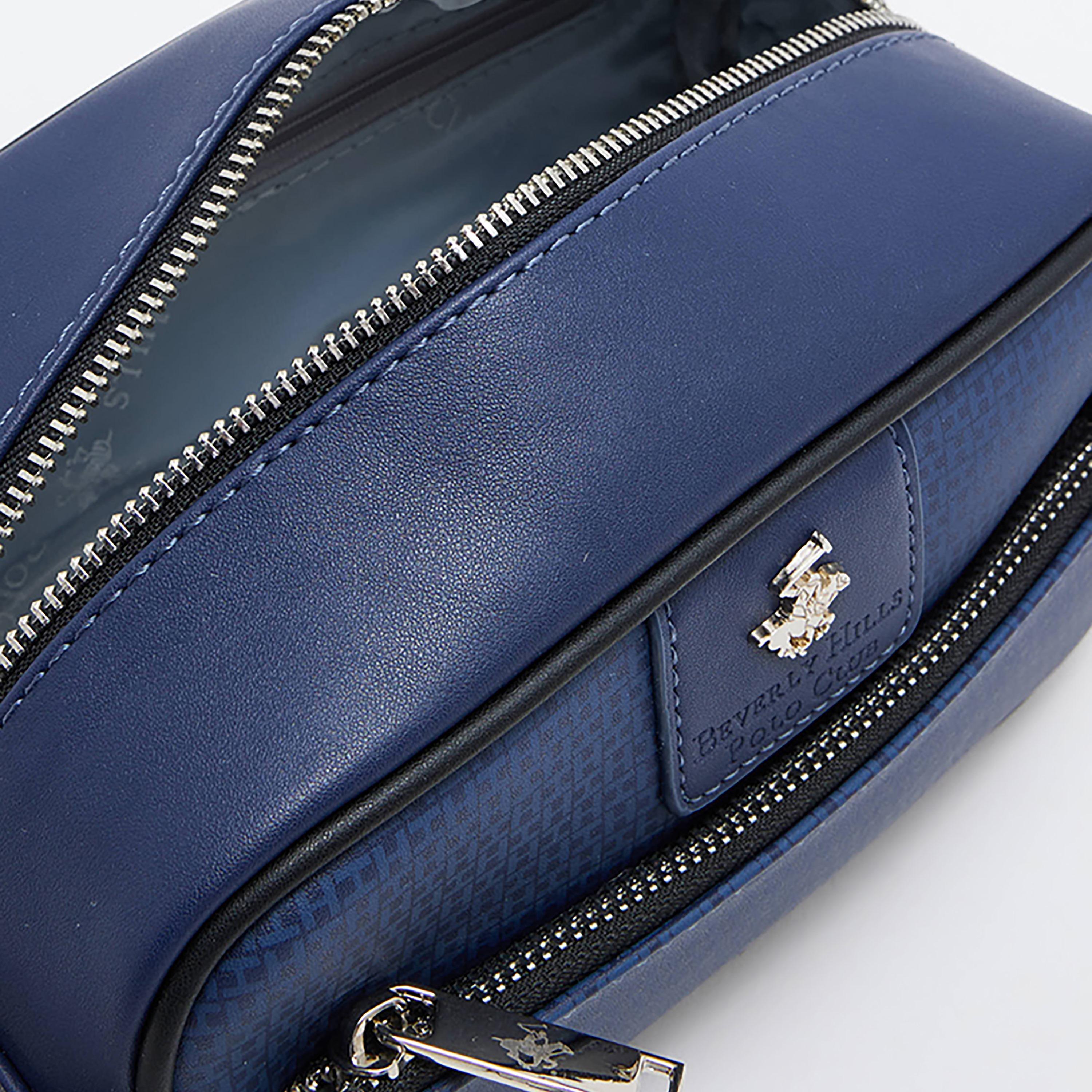 Beverly Hills Polo Club Printed Toiletry Pouch with Side Grab Handle-men-bags-image-3