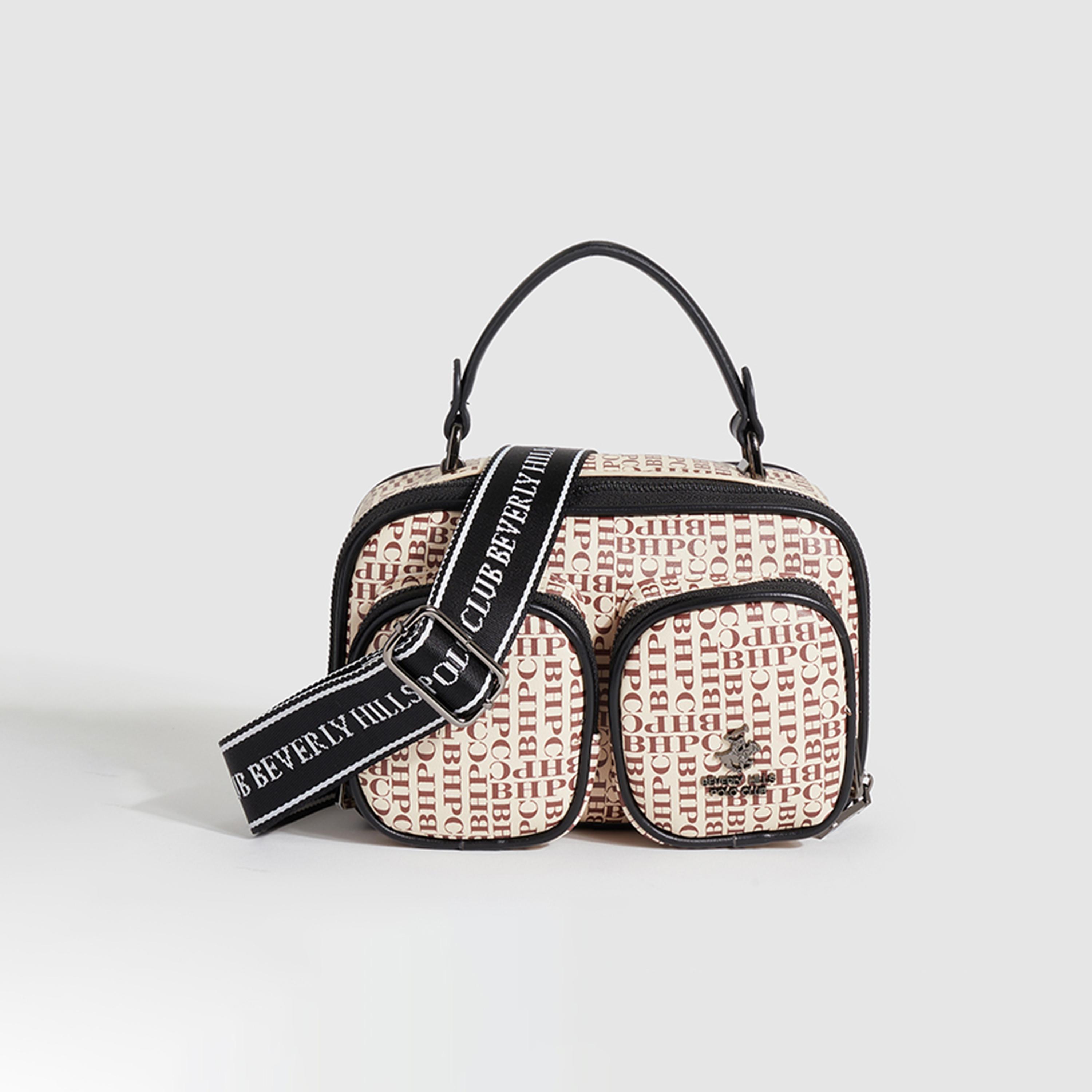 Beverly Hills Polo Club Logo Convertible Crossbody Bag with One Pouch-women-bagsandwallets-handbags-image-2