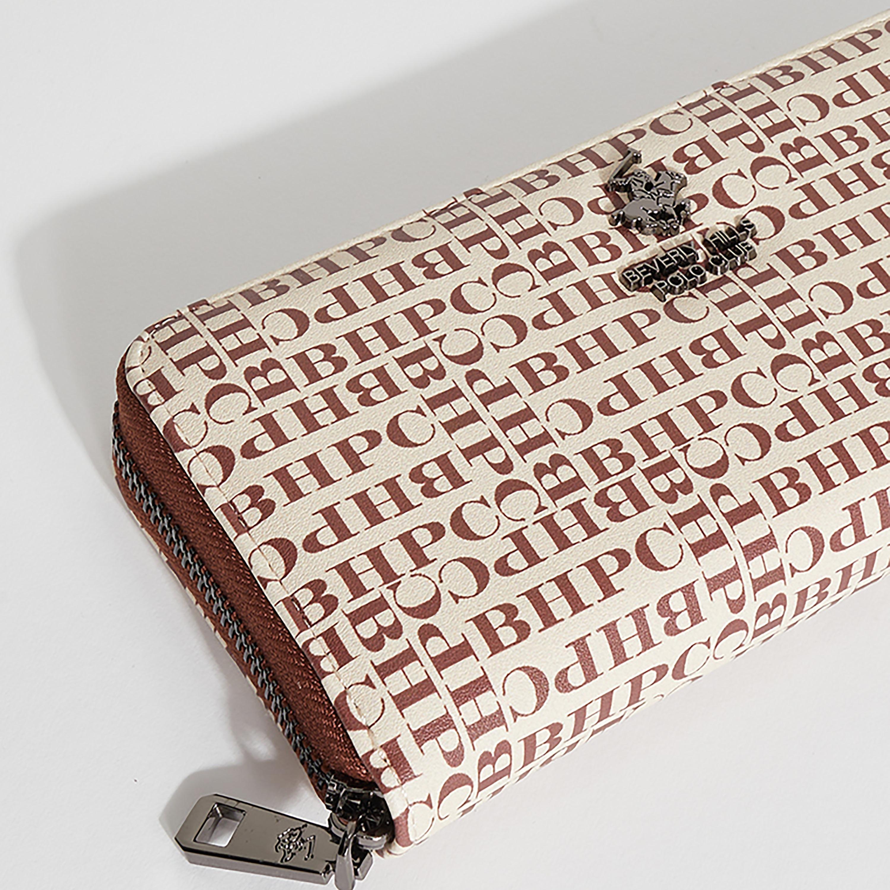 محفظة بطبعة لوجو بيفرلي هيلز بولو كلوب مع سحاب للإغلاق-women-bagsandwallets-wallets-image-4