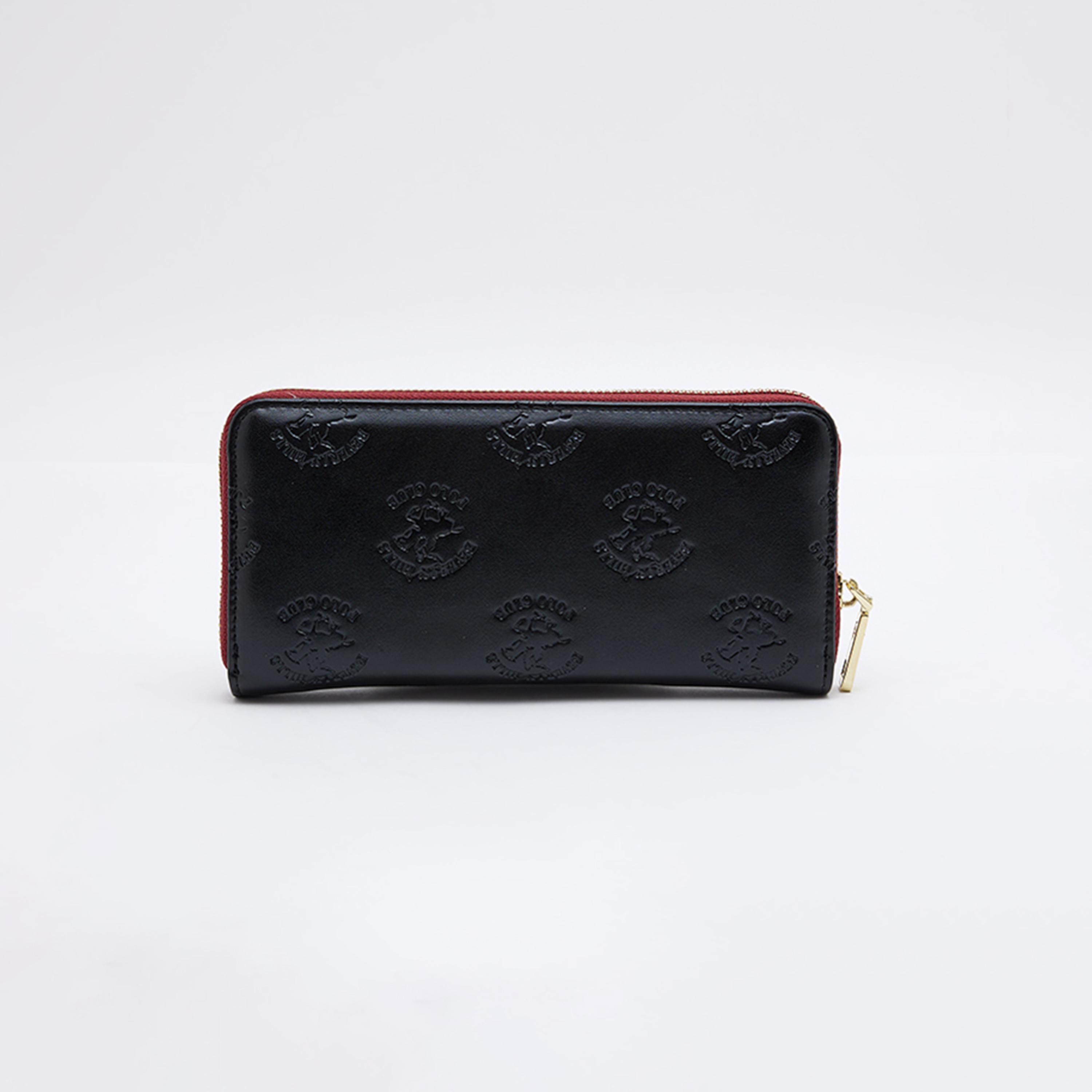 محفظة بطبعة لوجو بيفرلي هيلز بولو كلوب مع سحاب للإغلاق-women-bagsandwallets-wallets-image-2