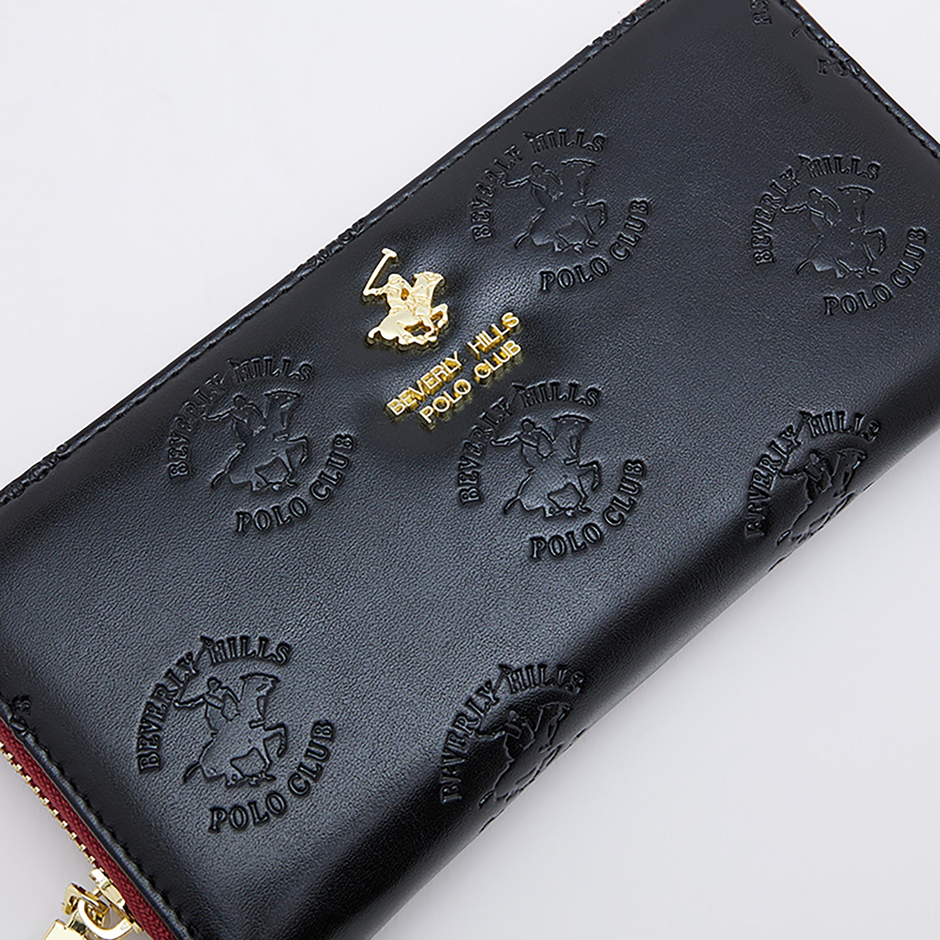 محفظة بطبعة لوجو بيفرلي هيلز بولو كلوب مع سحاب للإغلاق-women-bagsandwallets-wallets-image-4