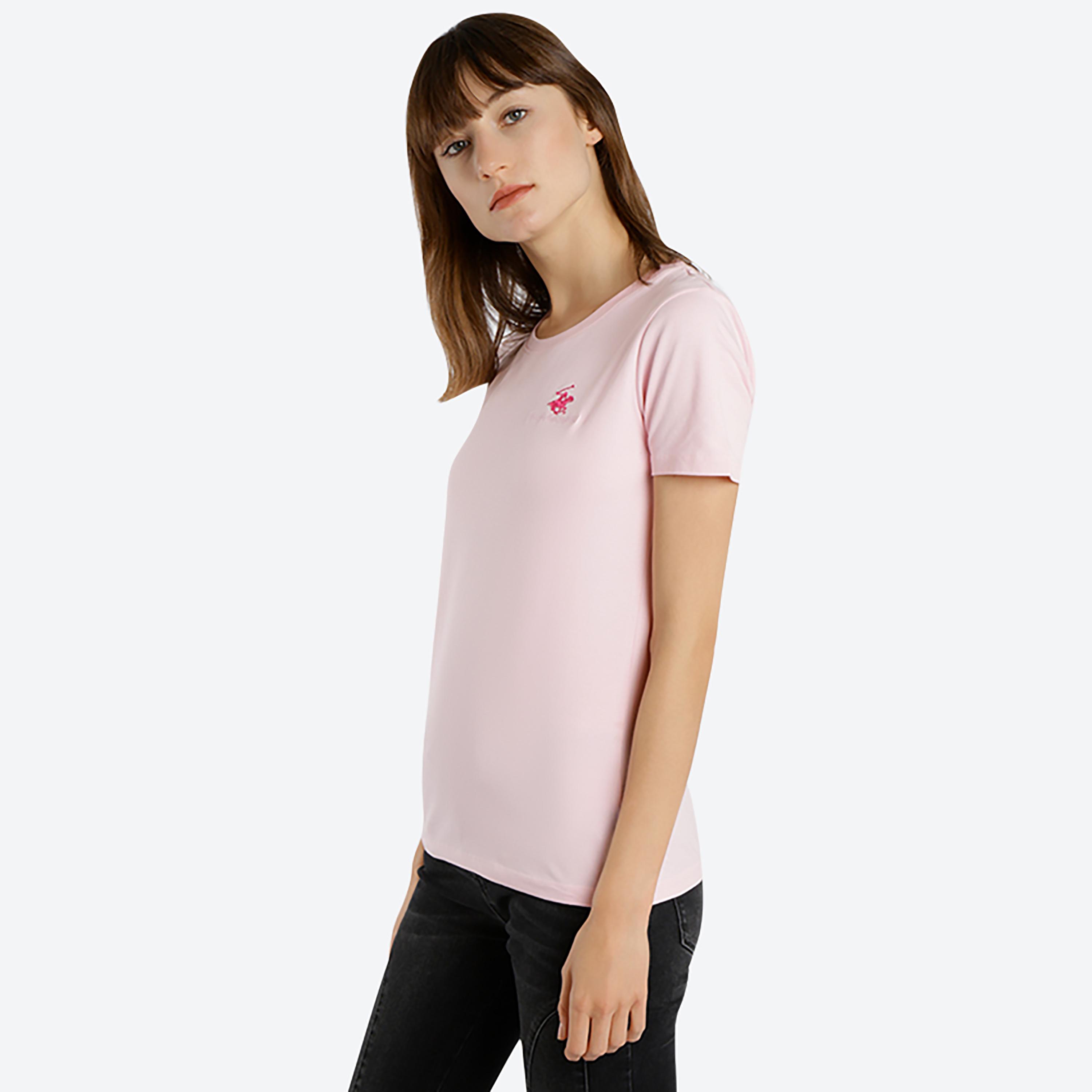 Beverly Hills Polo Club Plain Round Neck Short Sleeves T-Shirt-women-clothing-tshirts-image-3
