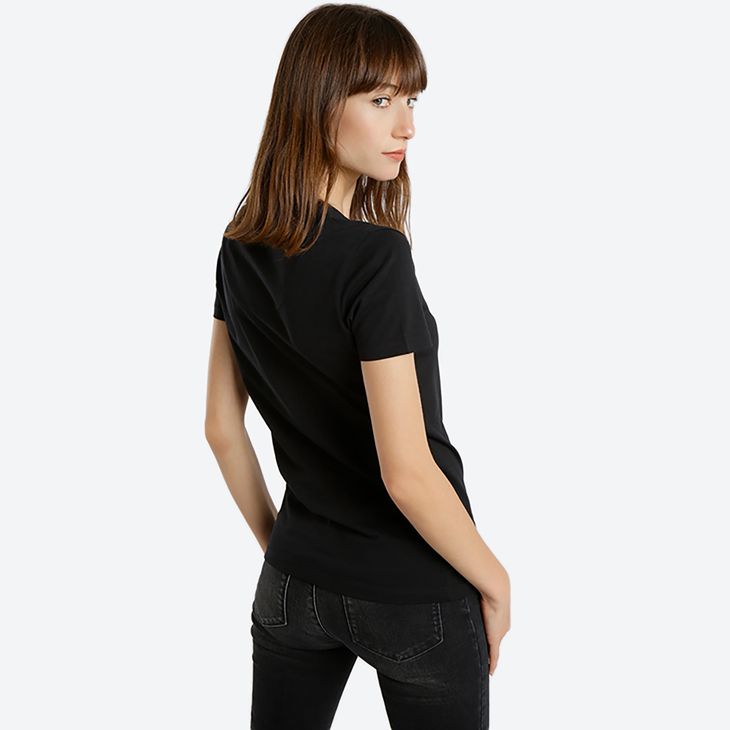 Beverly Hills Polo Club Plain V-Neck Short Sleeves T-Shirt-women-clothing-tshirts-image-4