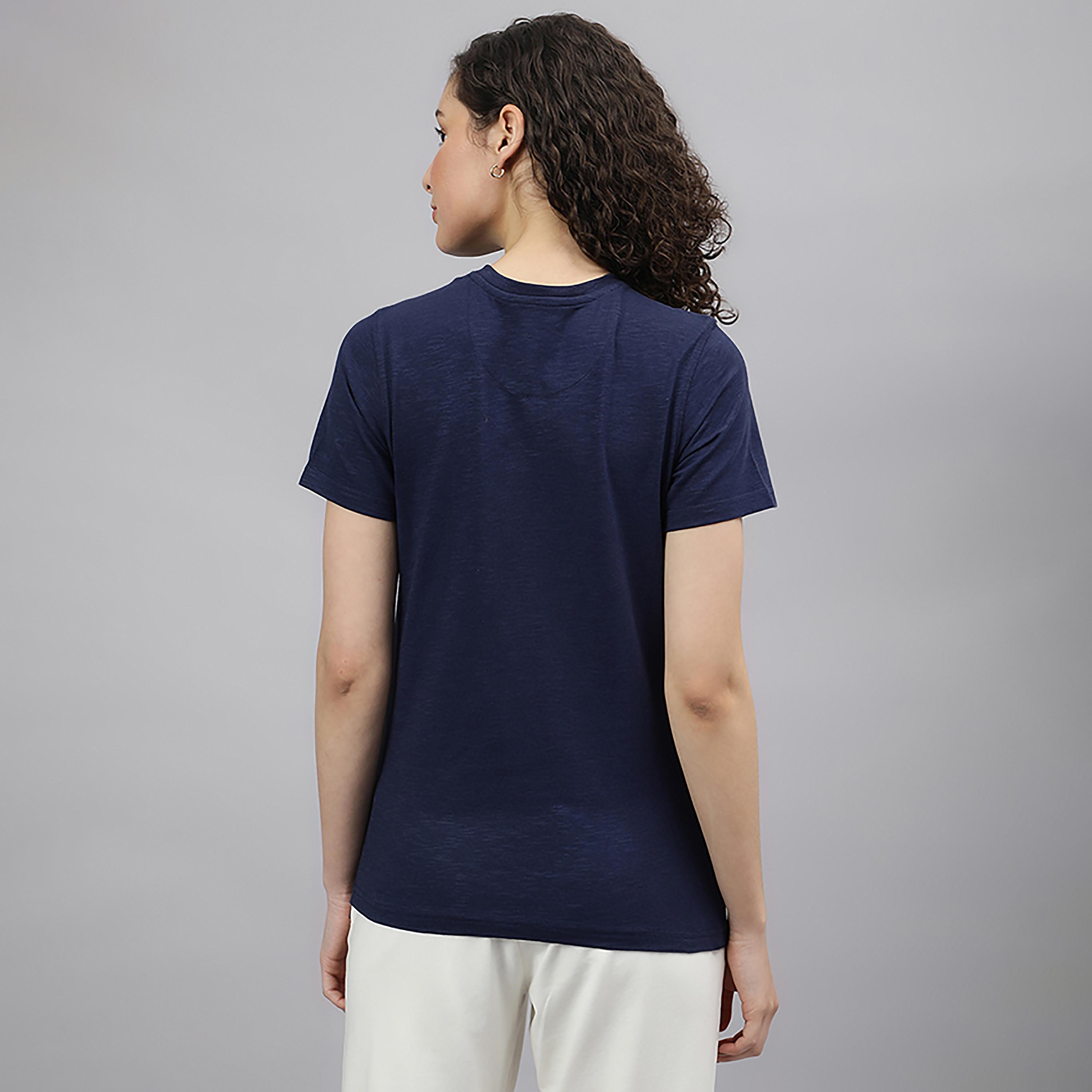 تي شرت سادة برقبة على شكل حرفv وأكمام قصيرة من بيفرلي هيلز بولو كلوب-women-clothing-tshirts-image-4