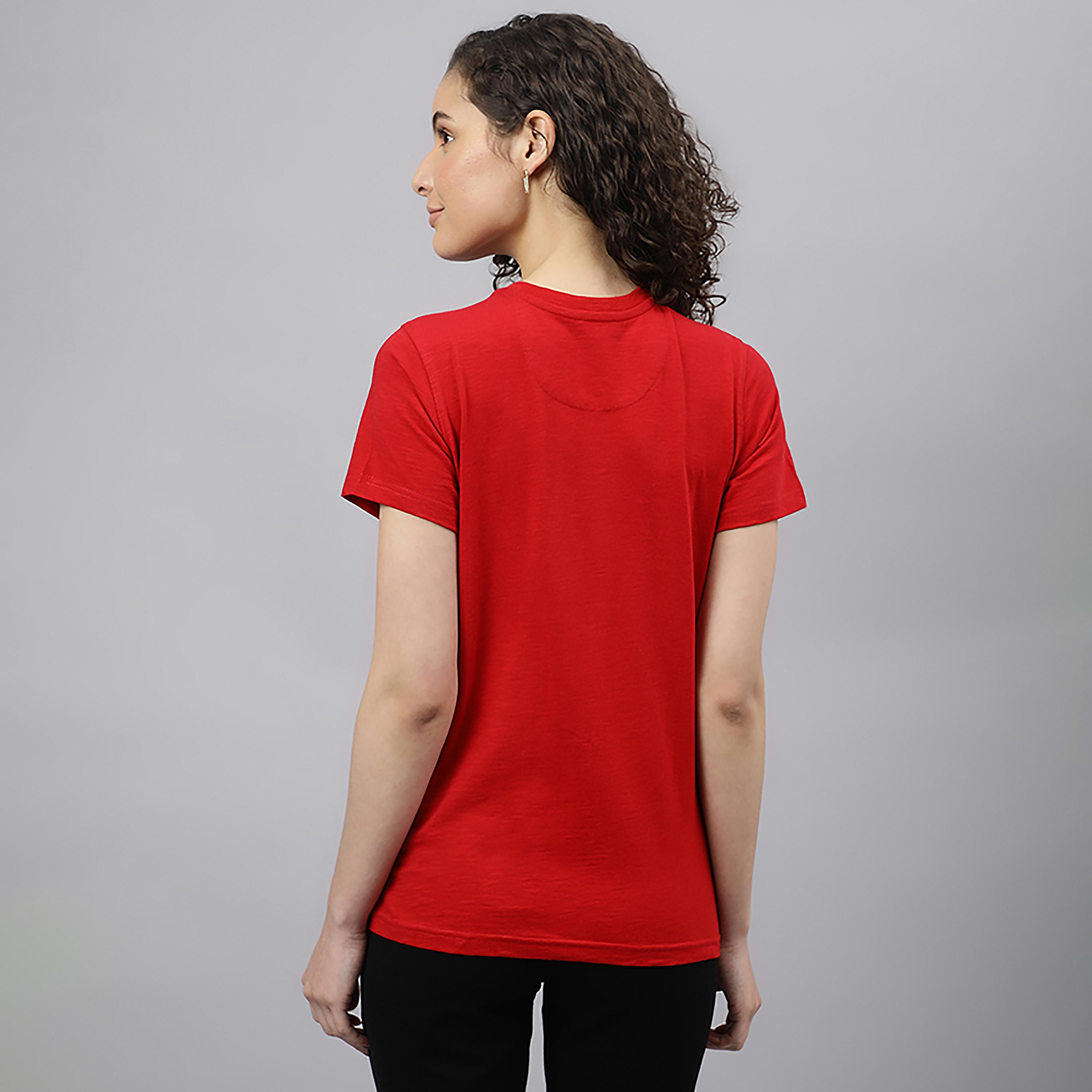 تي شرت سادة برقبة على شكل حرفv وأكمام قصيرة من بيفرلي هيلز بولو كلوب-women-clothing-tshirts-image-8