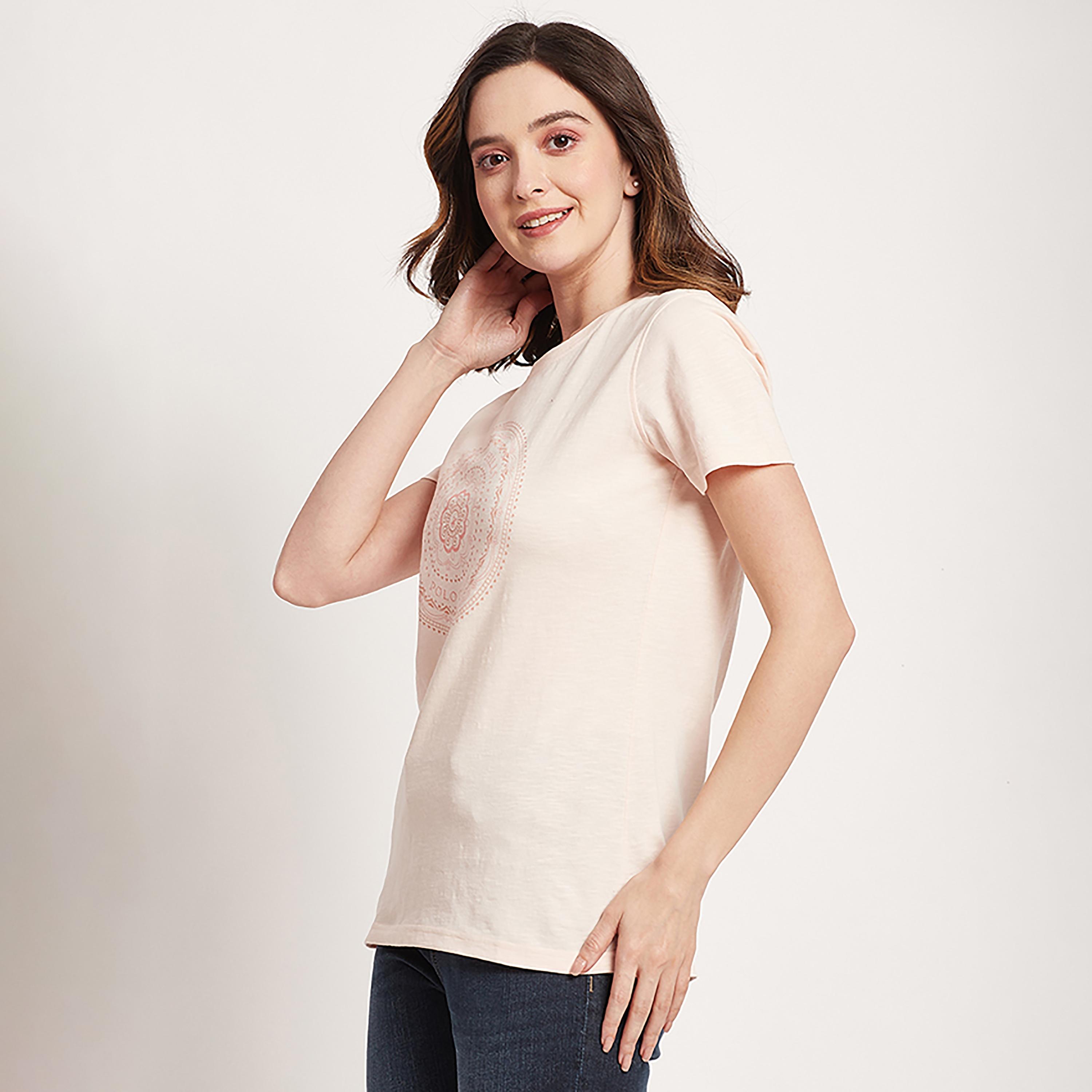 تي شيرت بيفرلي هيلز بولو كلوب بياقة مستديرة وأكمام قصيرة مع مطبوع-women-clothing-tshirts-image-6