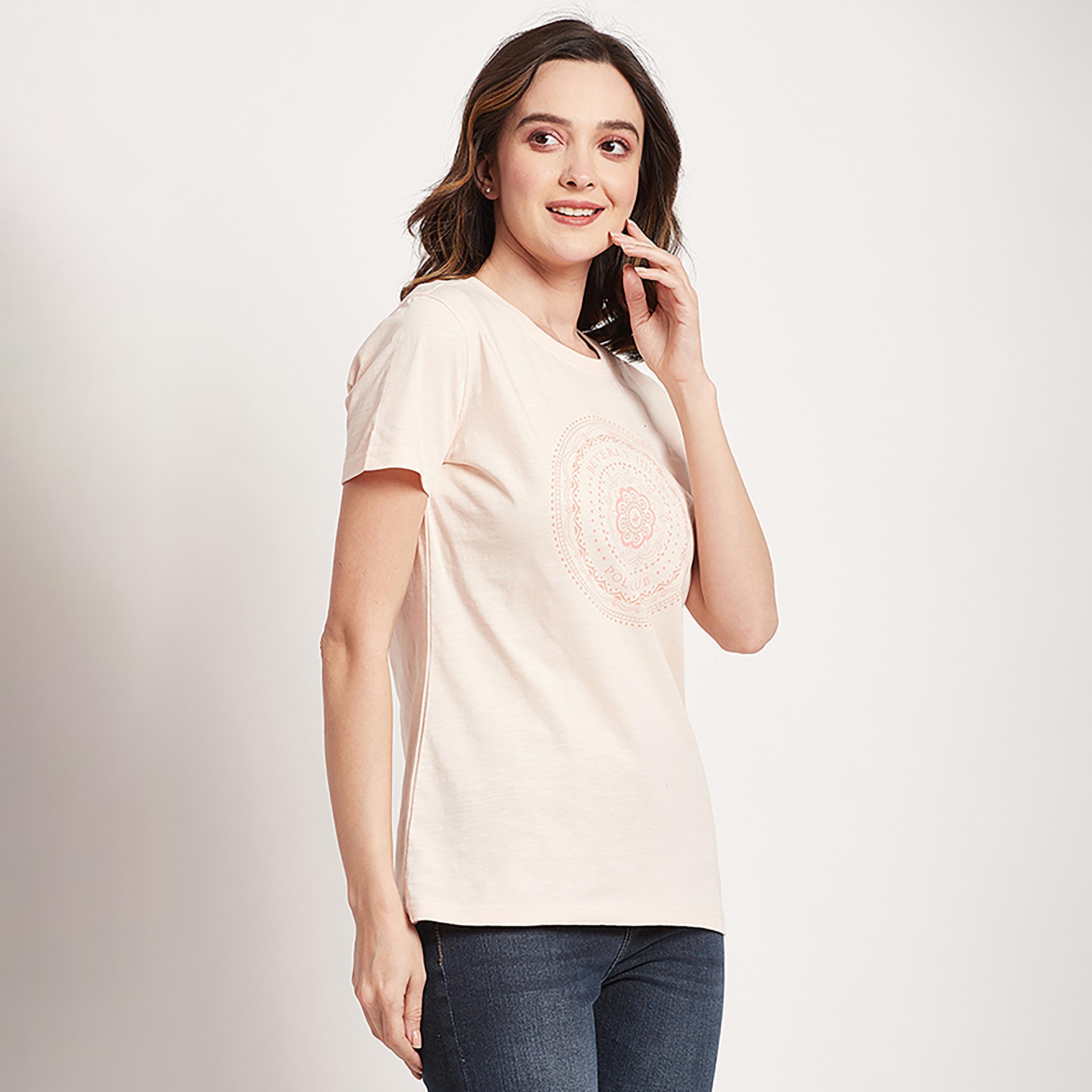 تي شيرت بيفرلي هيلز بولو كلوب بياقة مستديرة وأكمام قصيرة مع مطبوع-women-clothing-tshirts-image-7