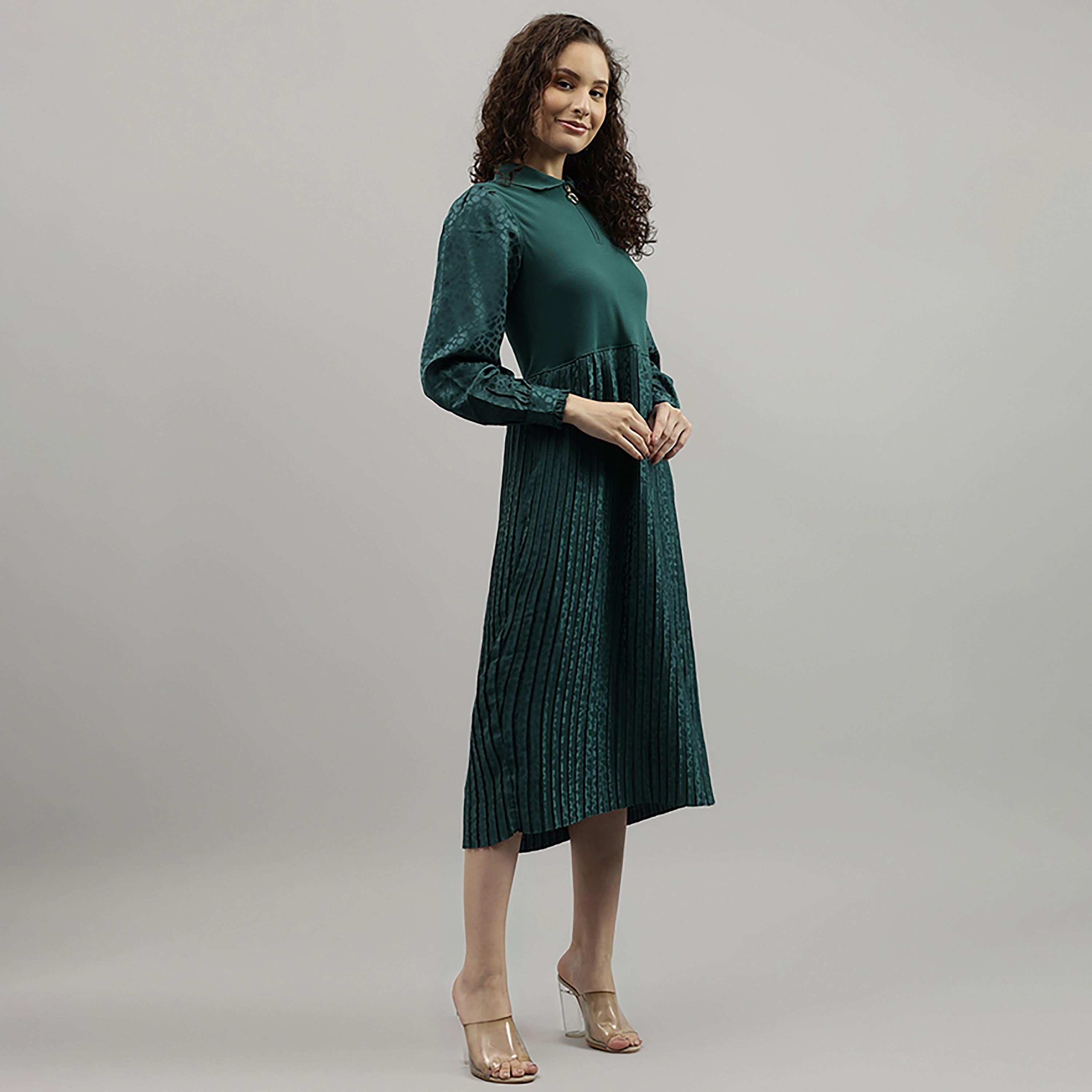 Beverly Hills Polo Club Leopard Patterned Collared Pleated Midi Dress-PROMO_CP_BHPC_101125-image-3