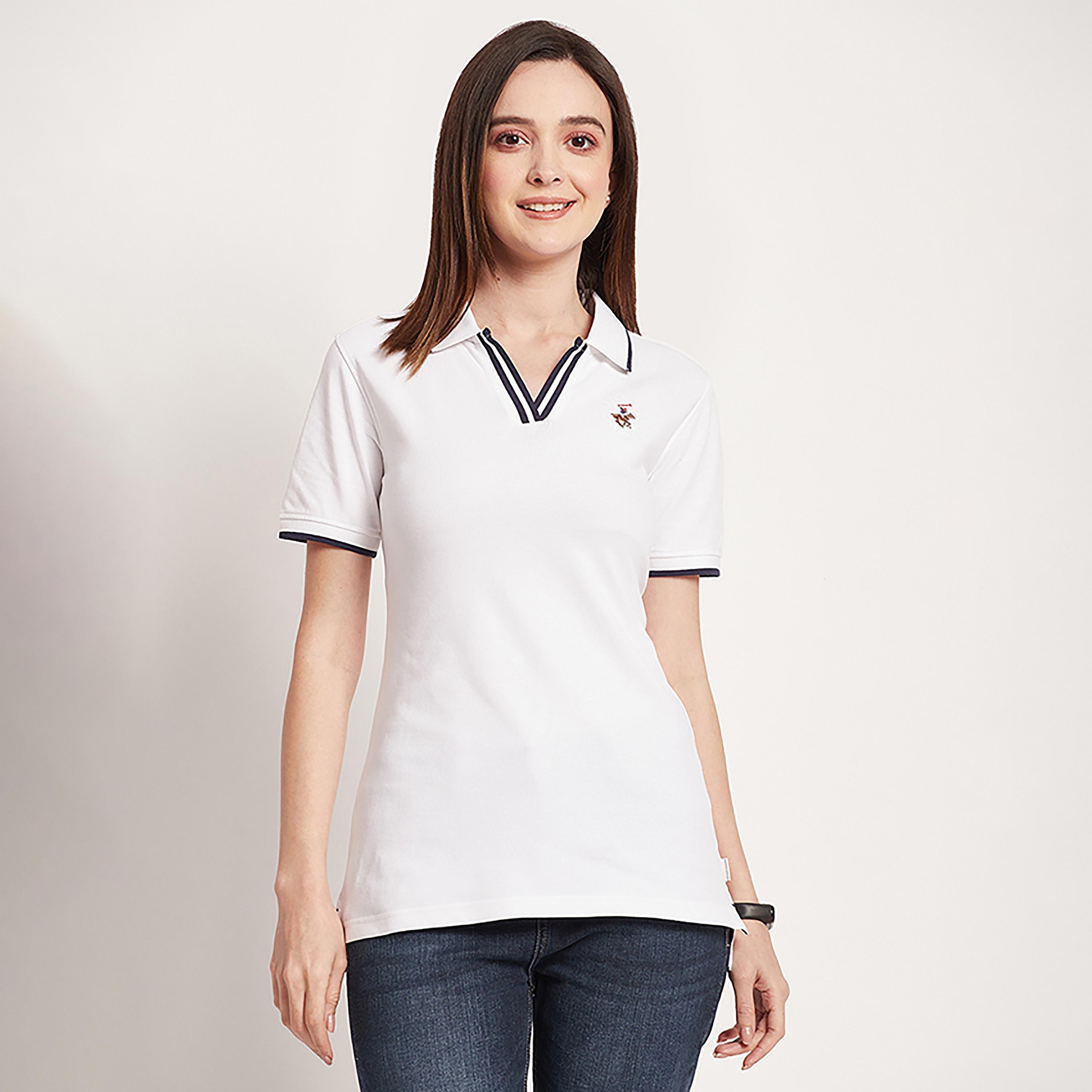 تي شيرت بولو من بيفرلي هيلز بولو كلوب بأكمام قصيرة مع شعار-women-clothing-tshirts-image-3
