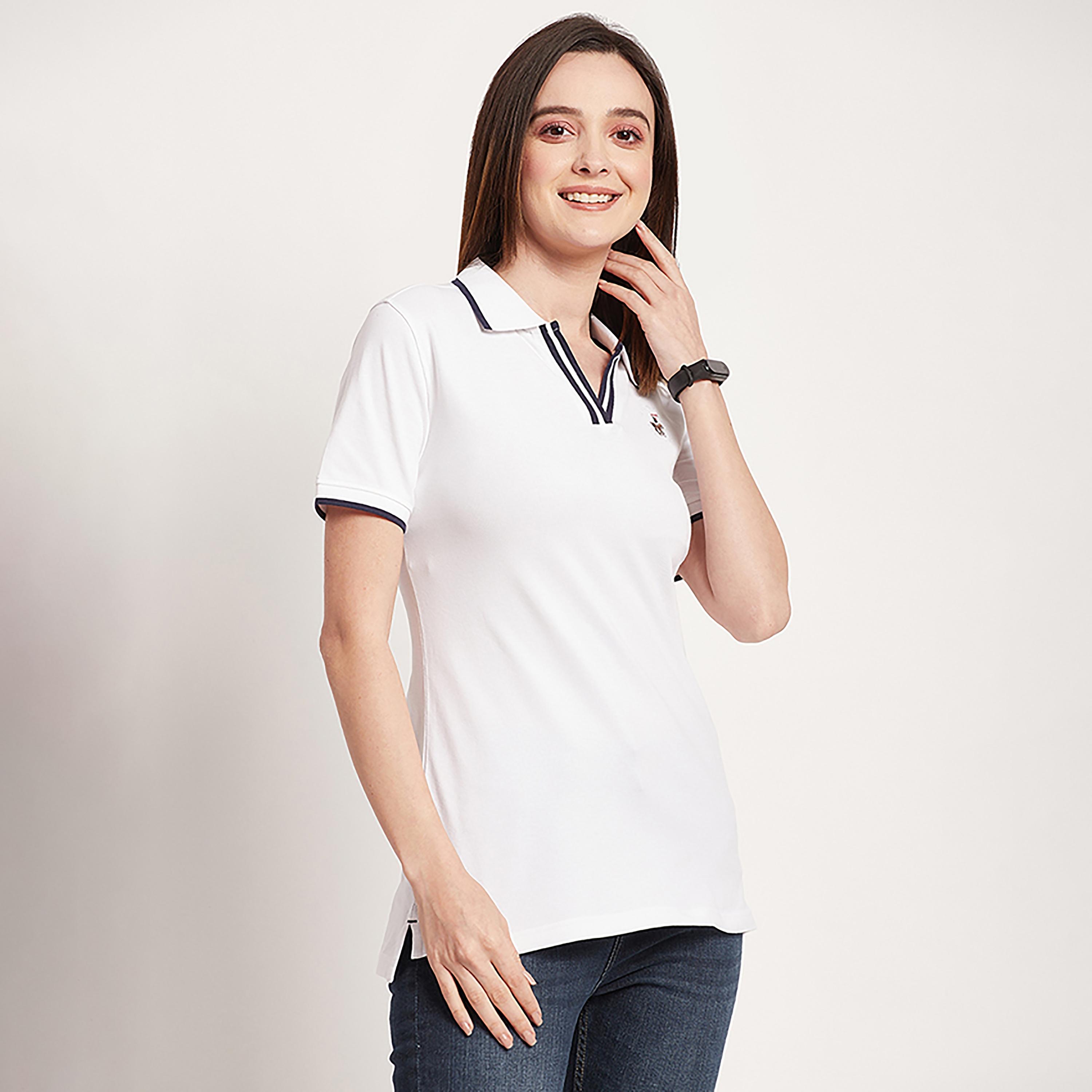 تي شيرت بولو من بيفرلي هيلز بولو كلوب بأكمام قصيرة مع شعار-women-clothing-tshirts-image-5