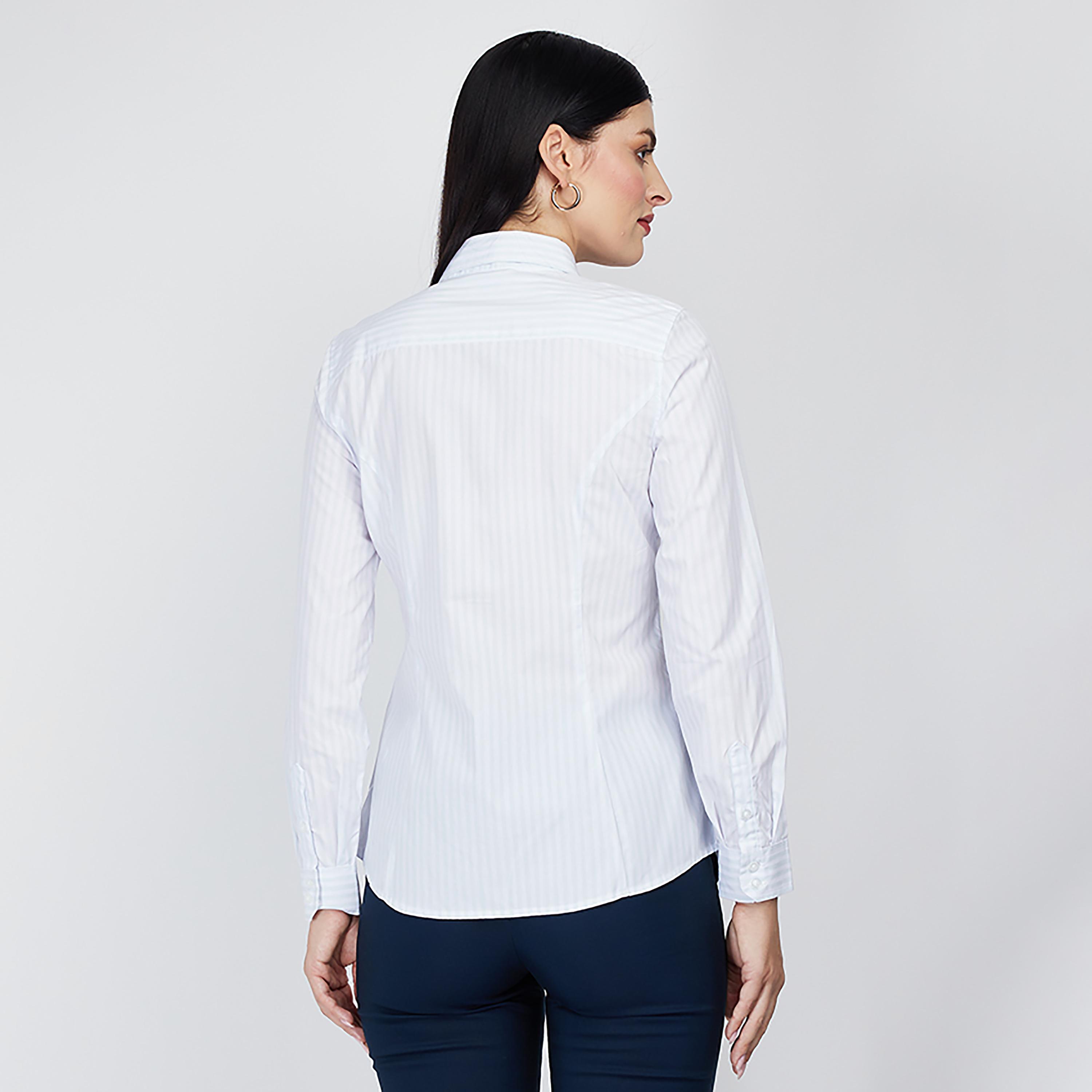 قميص من بيفرلي هيلز بولو كلوب بأكمام طويلة وياقة بمخطط-women-clothing-shirtsandblouses-shirts-image-6