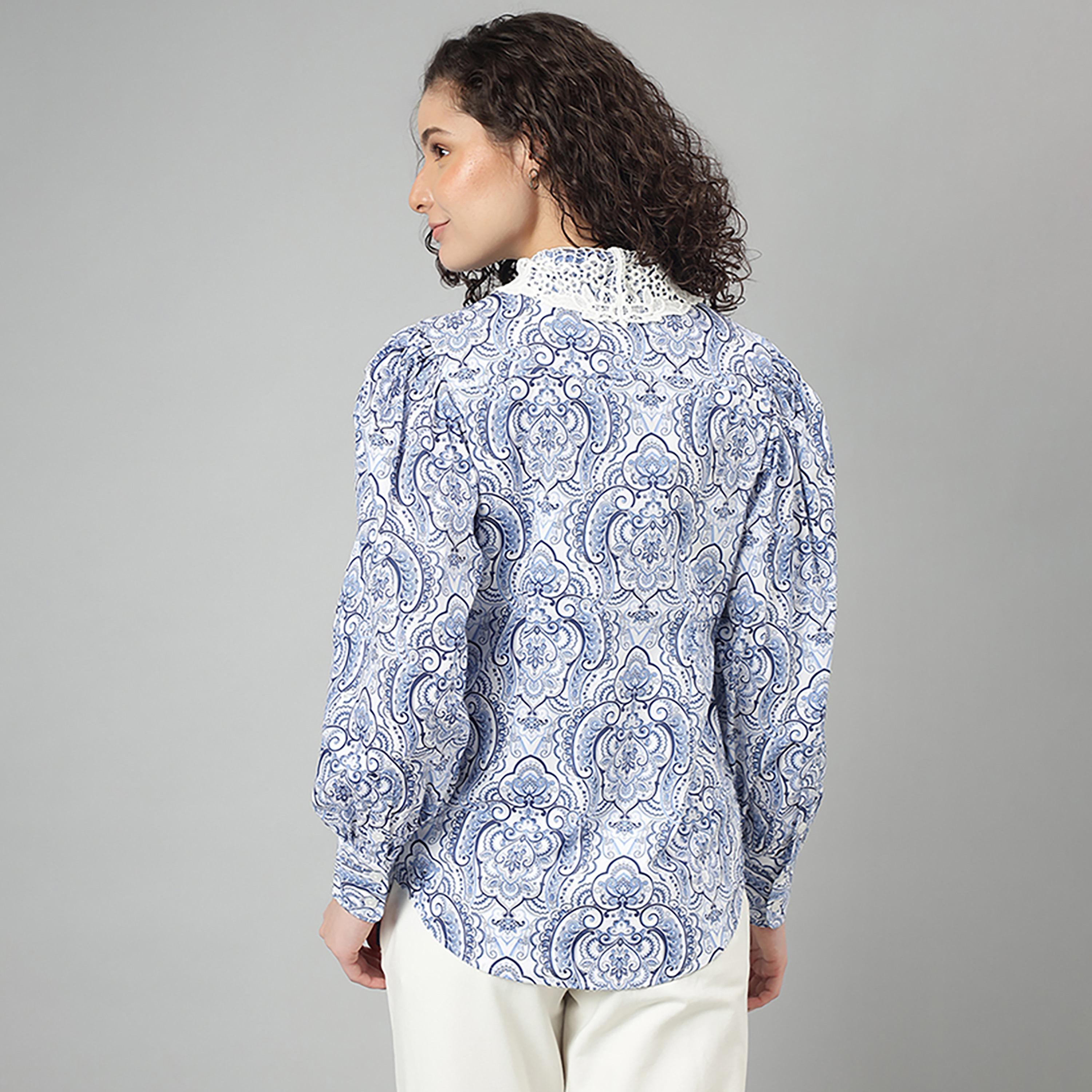 Beverly Hills Polo Club Printed Collared Long Sleeves Shirt-women-clothing-shirtsandblouses-shirts-image-4