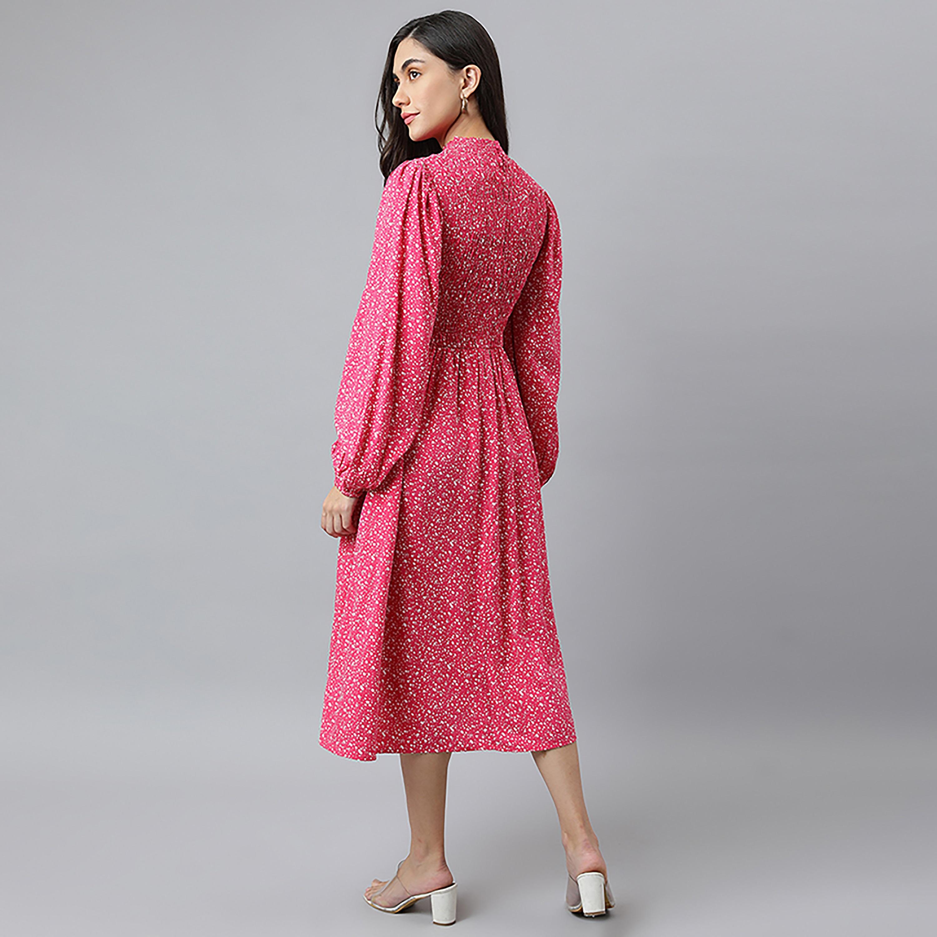 Beverly Hills Polo Club Printed Round Neck Midi Dress-women-clothing-dresses-image-4