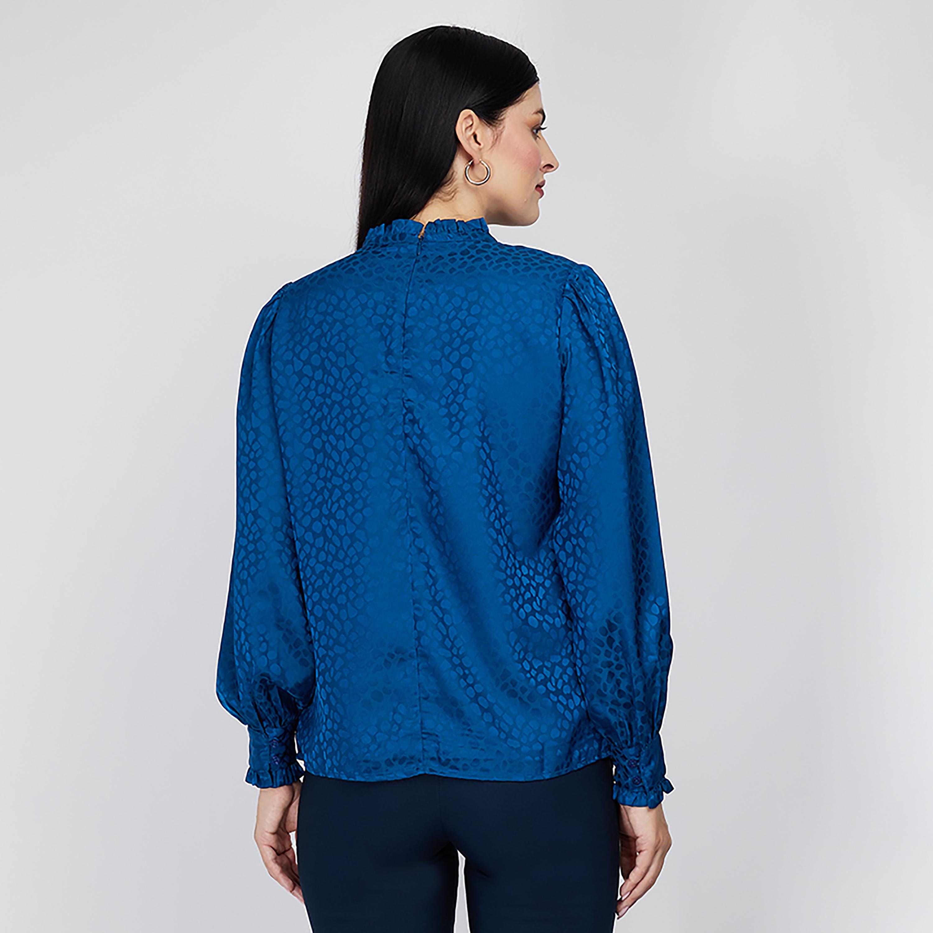 Beverly Hills Polo Club Leopard Patterned Ruffle Neck Long Sleeves Top-PROMO_CP_BHPC_101125-image-3