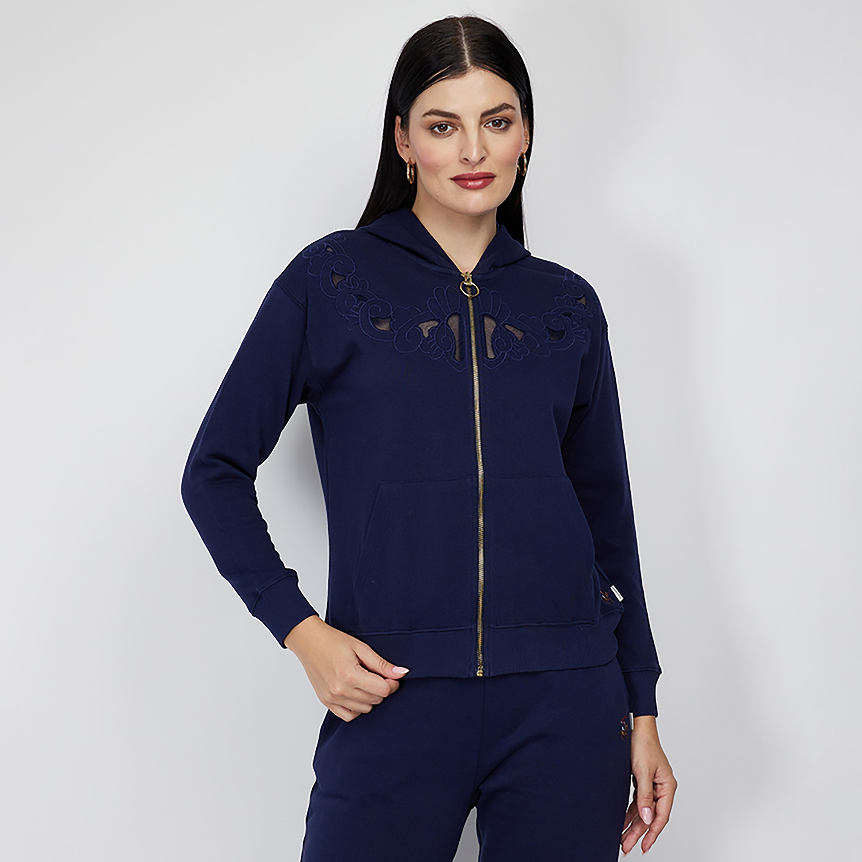 Beverly Hills Polo Club Embroidered Hooded Neck Long Sleeves Zip-Through Hoodie-women-clothing-hoodiesandsweatshirts-hoodies-image-1