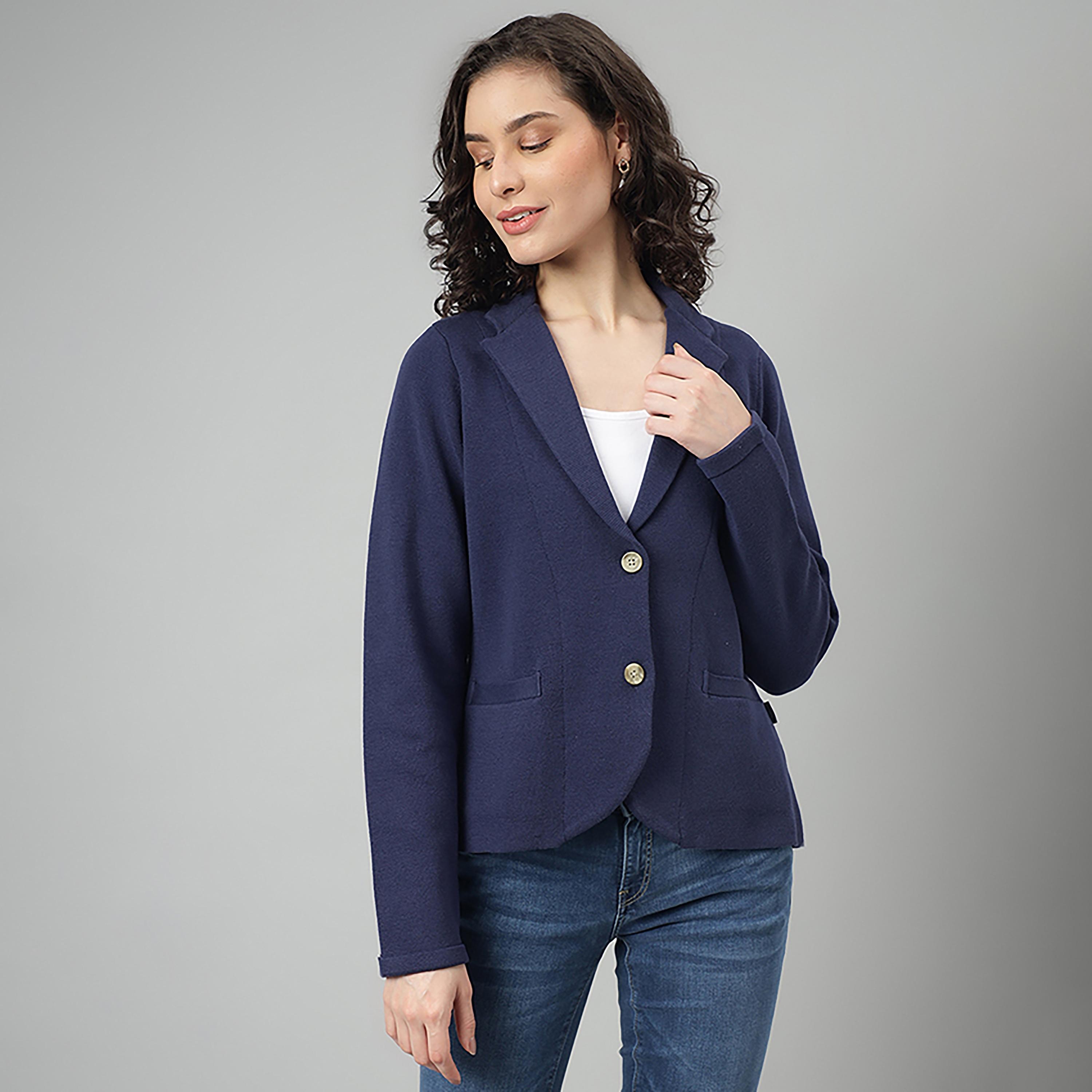 Beverly Hills Polo Club Plain Blazer with Button Closure-women-clothing-coatsandjackets-blazers-image-1