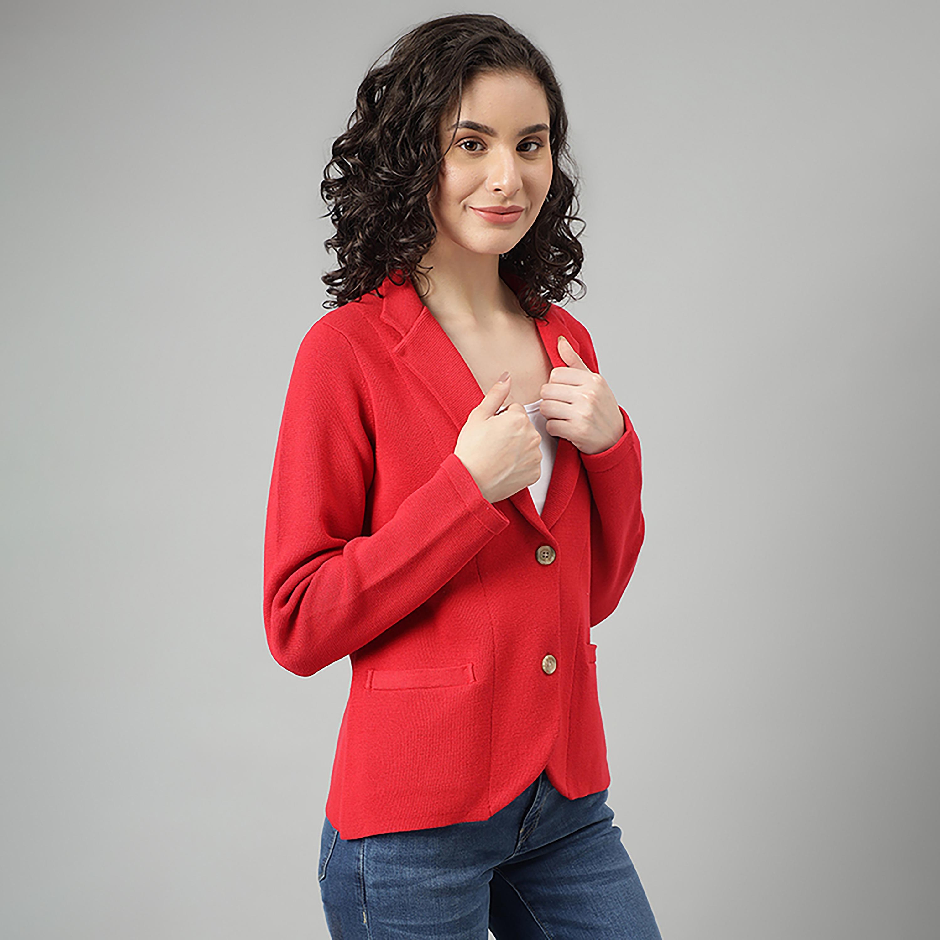 Beverly Hills Polo Club Plain Blazer with Button Closure-women-clothing-coatsandjackets-blazers-image-7