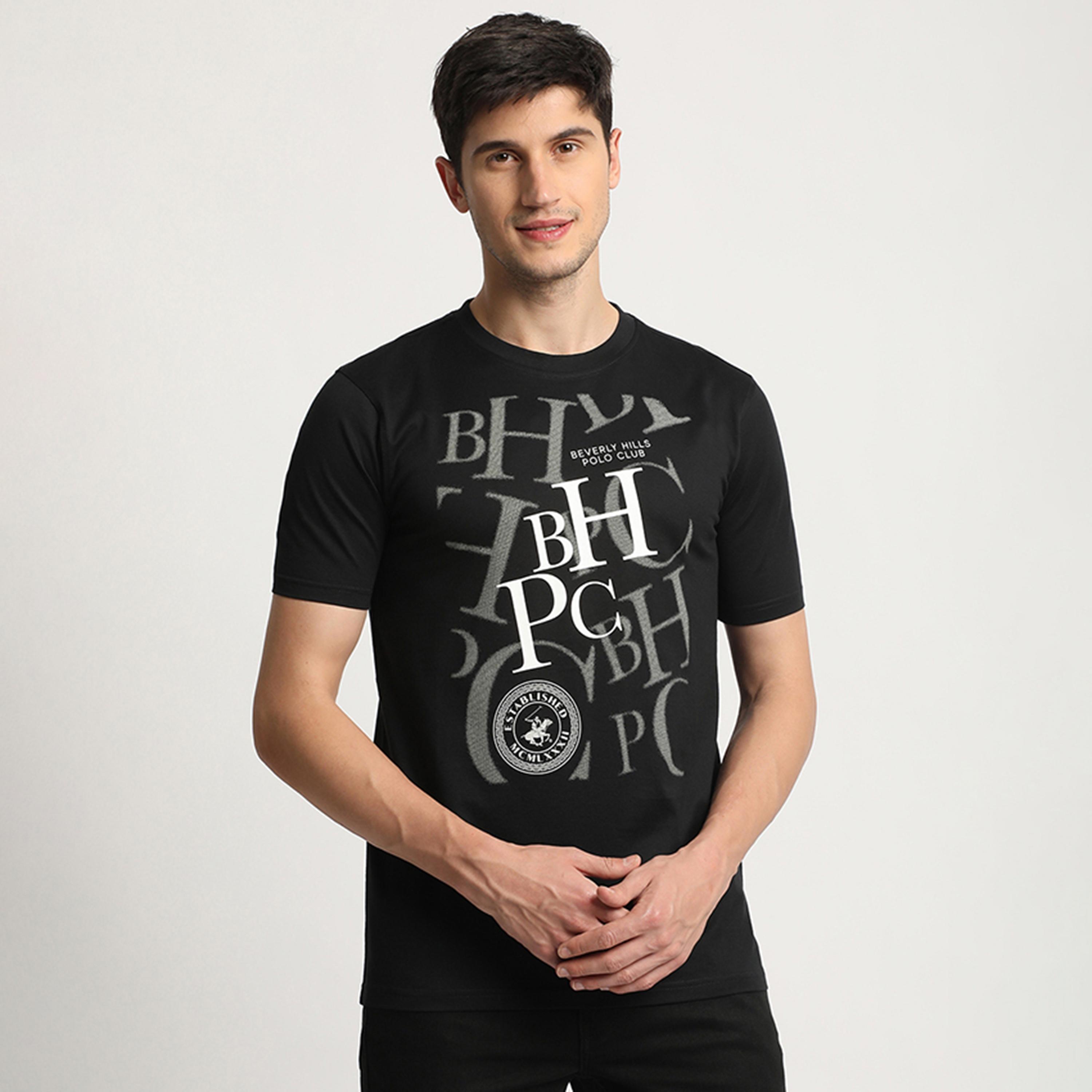 تي شيرت بيفرلي هيلز بولو كلوب بياقة مستديرة وأكمام قصيرة مع مطبوع-men-clothing-tshirtsandpolos-tshirts-image-1