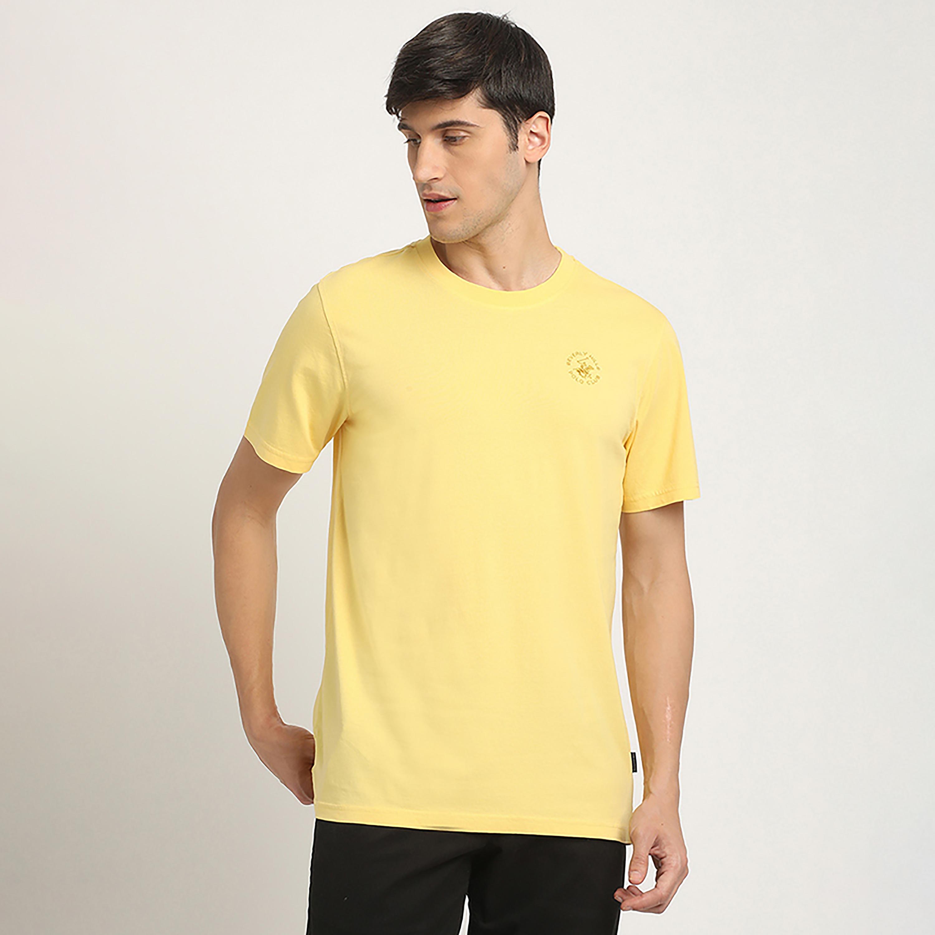 تي شيرت بيفرلي هيلز بولو كلوب بياقة دائرية وأكمام قصيرة سادة-men-clothing-tshirtsandpolos-tshirts-image-5