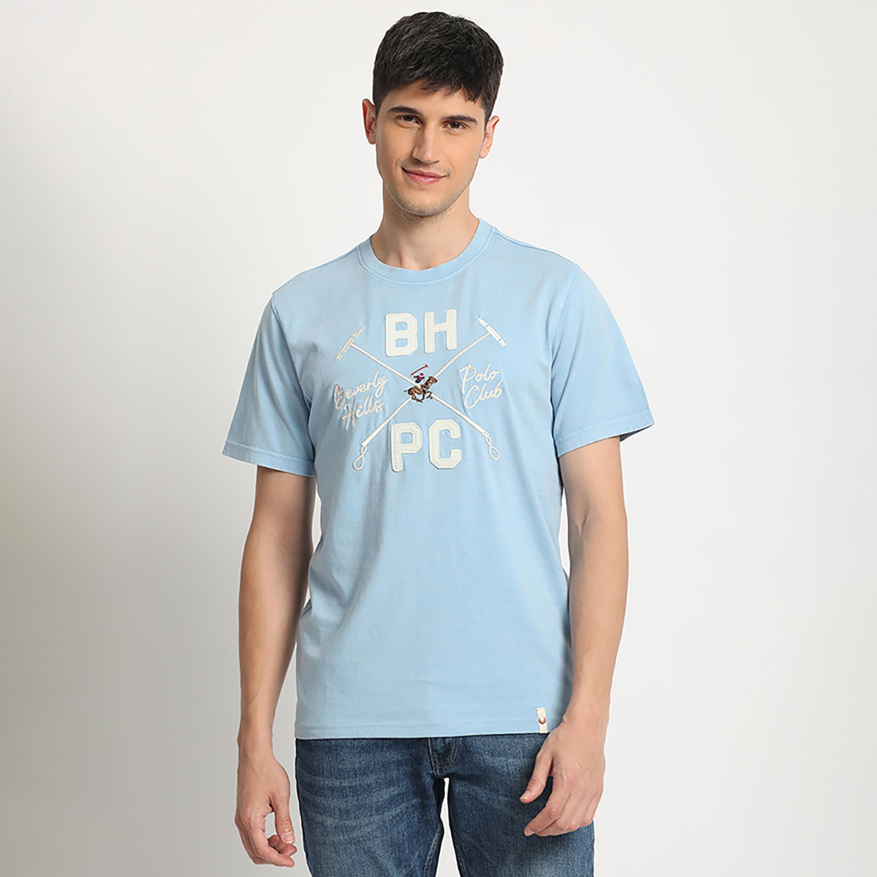 Beverly Hills Polo Club Logo Applique Crew Neck Short Sleeves T-Shirt-men-clothing-tshirtsandpolos-tshirts-image-1