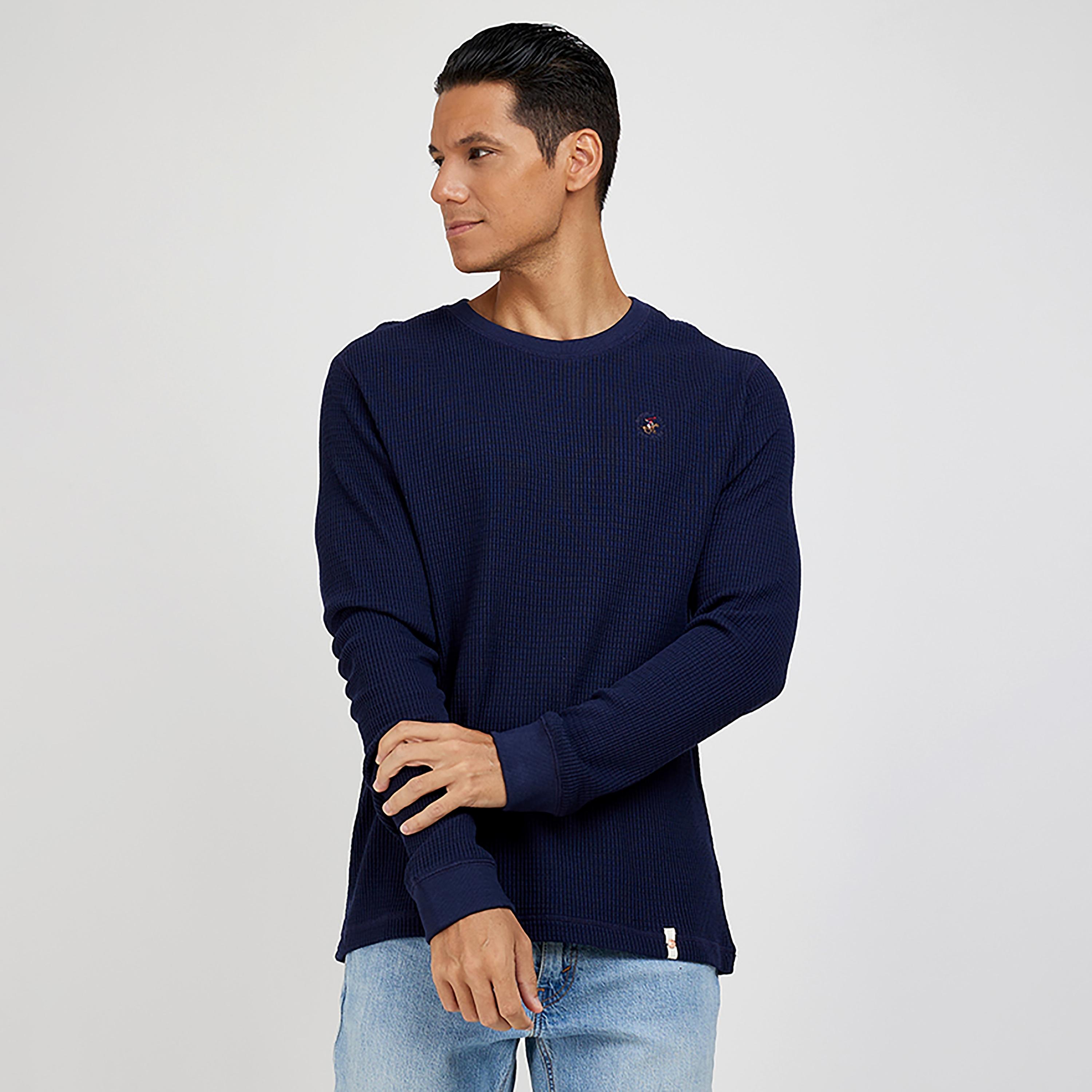 Beverly Hills Polo Club Textured Crew Neck Long Sleeves T-Shirt-men-clothing-tshirtsandpolos-tshirts-image-1