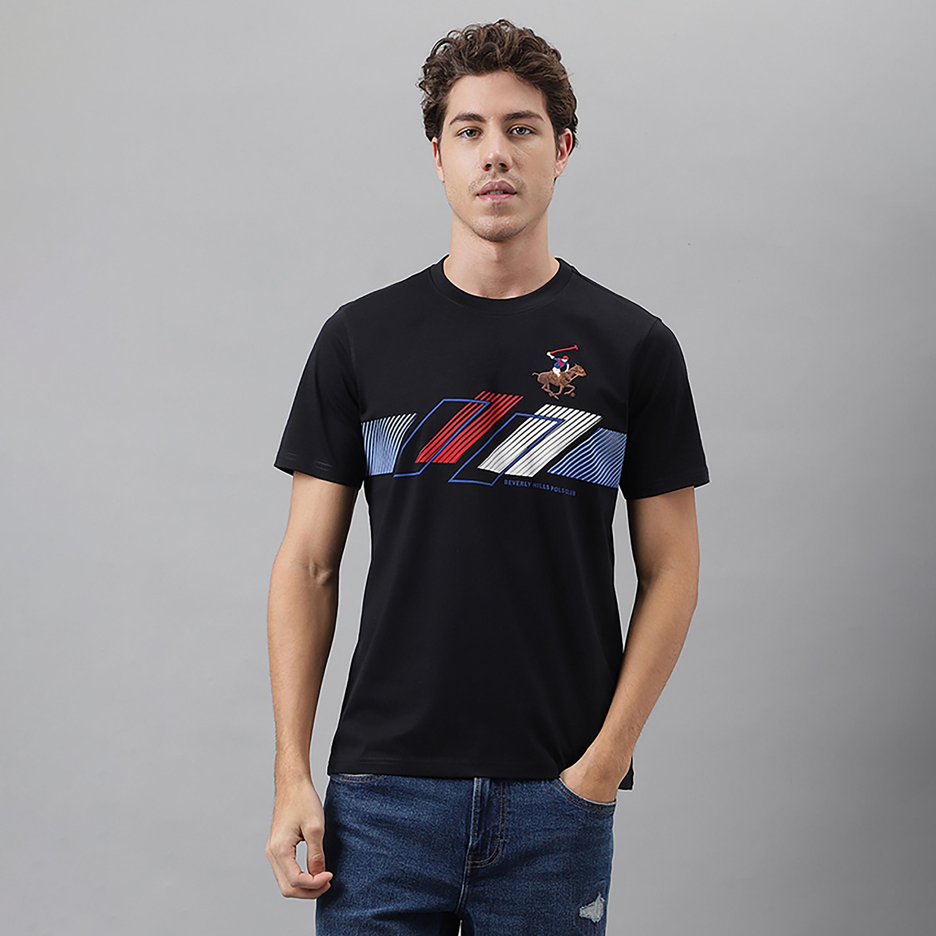 تي شيرت بيفرلي هيلز بولو كلوب بياقة مستديرة وأكمام قصيرة مع مطبوع-men-clothing-tshirtsandpolos-tshirts-image-1
