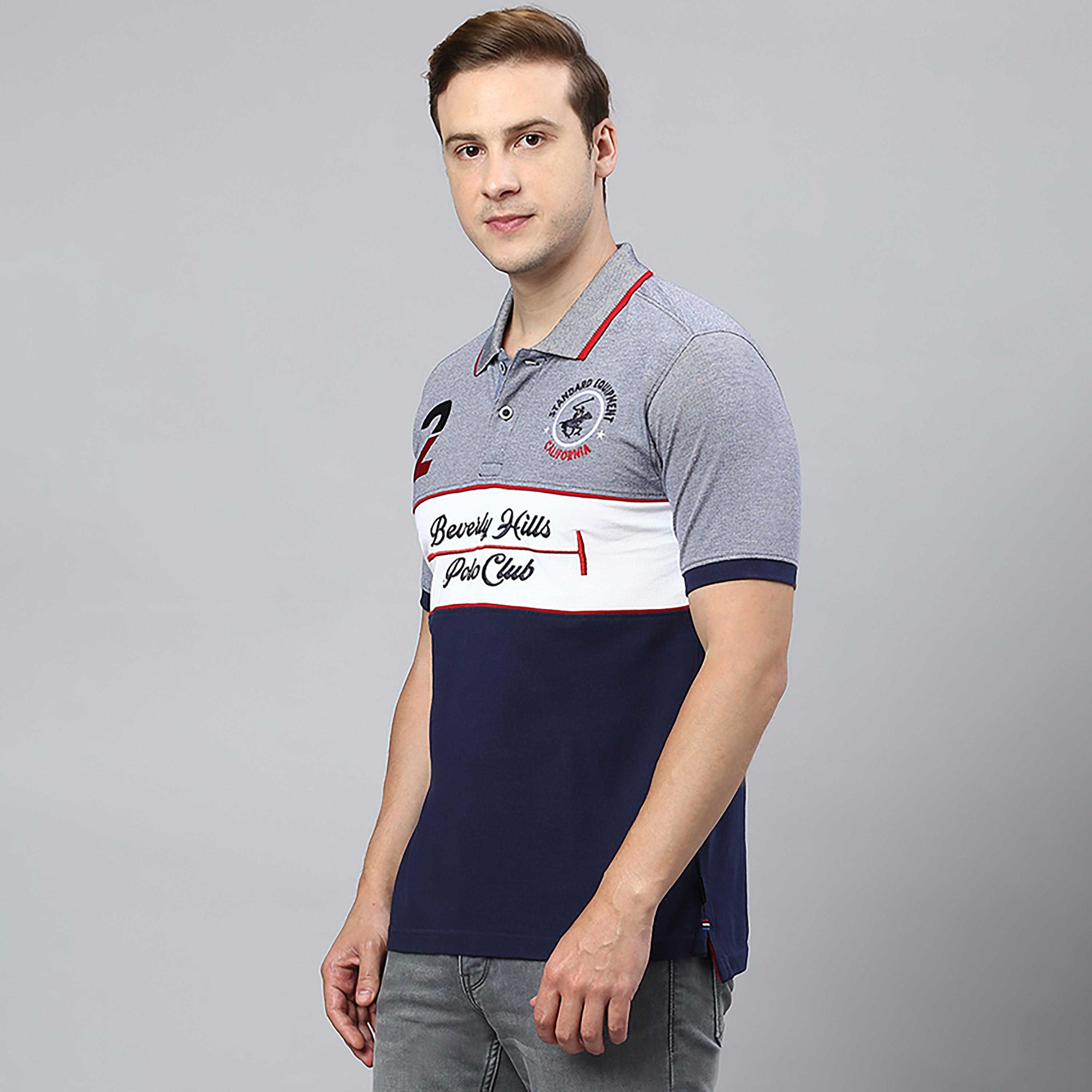 تي شيرت بولو أكمام قصيرة بياقة مطبوعة لوجو مزخرفة بيفرلي هيلز بولو كلوب-men-clothing-tshirtsandpolos-polos-image-2