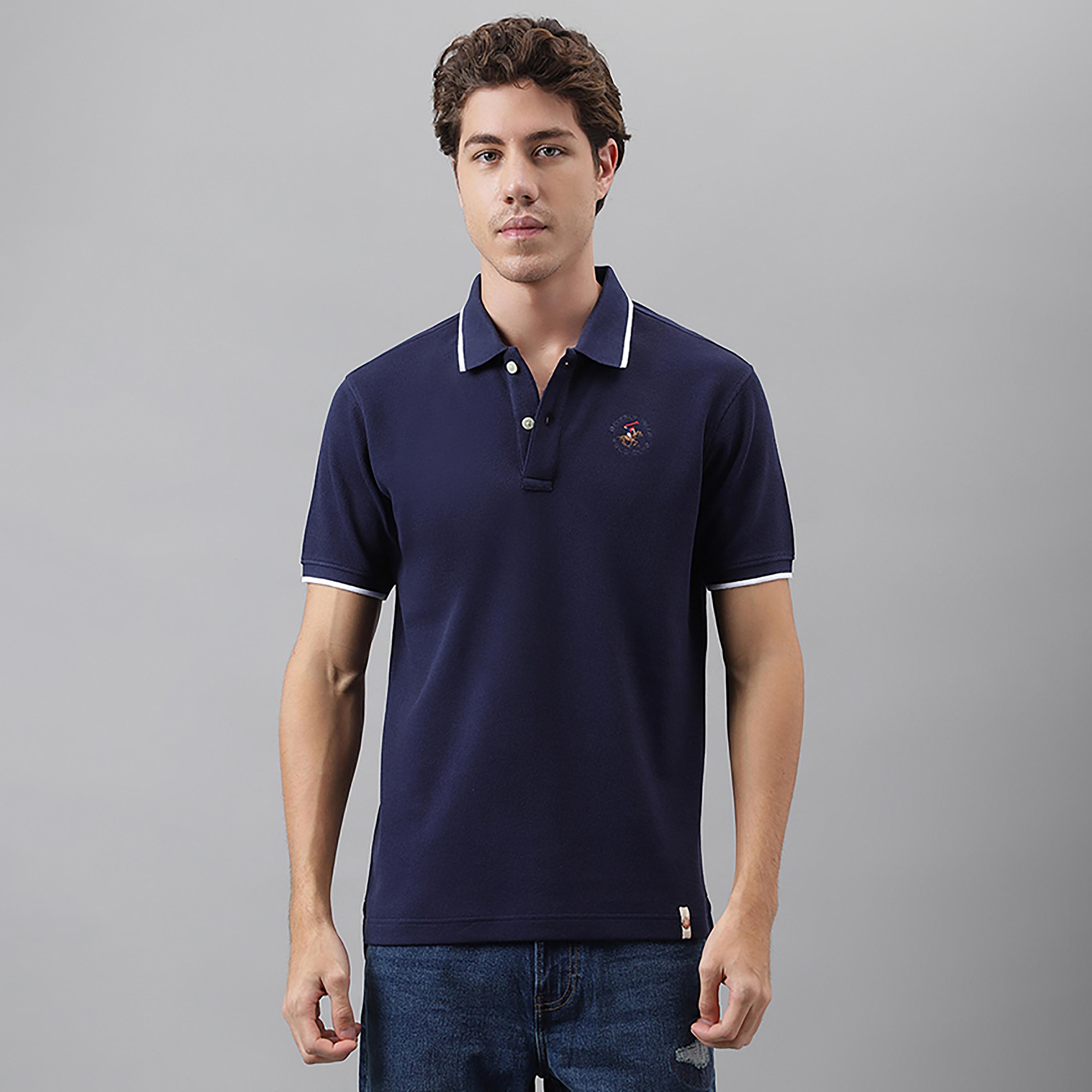 Beverly Hills Polo Club Logo Collared Short Sleeves Polo T-Shirt-men-clothing-tshirtsandpolos-polos-image-1
