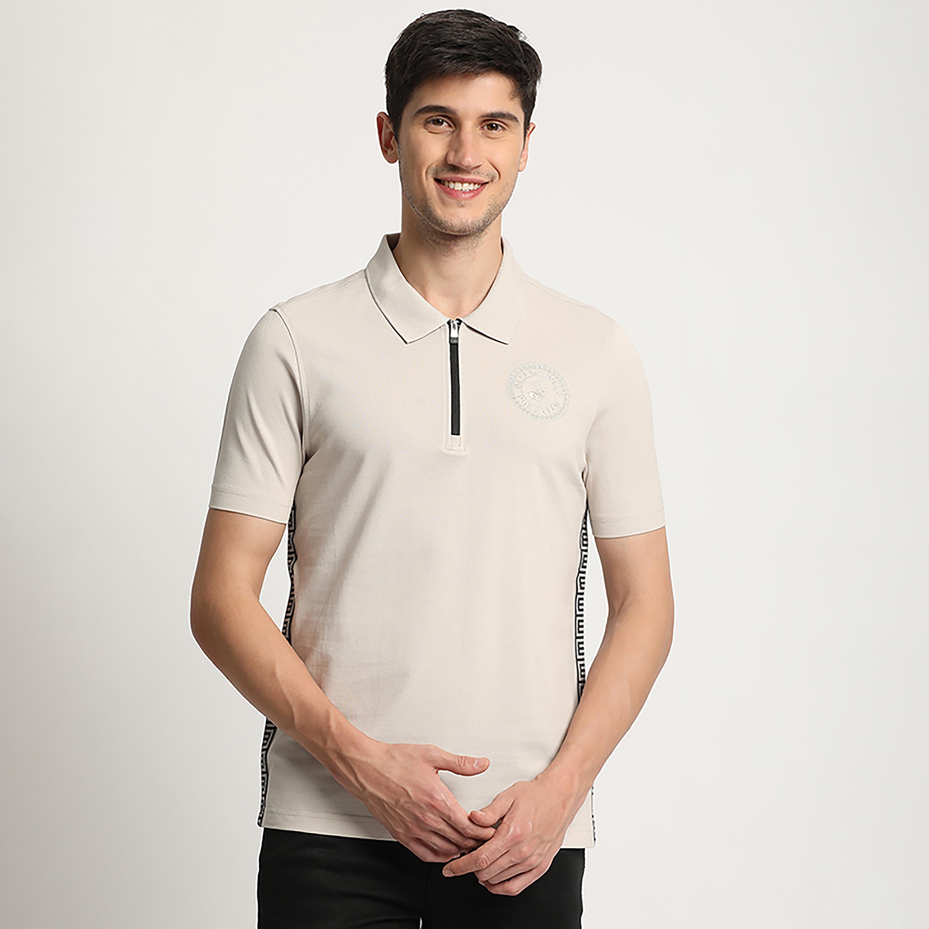 Beverly Hills Polo Club Plain Short Sleeves Half Zipped Polo T-Shirt-men-clothing-tshirtsandpolos-polos-image-1