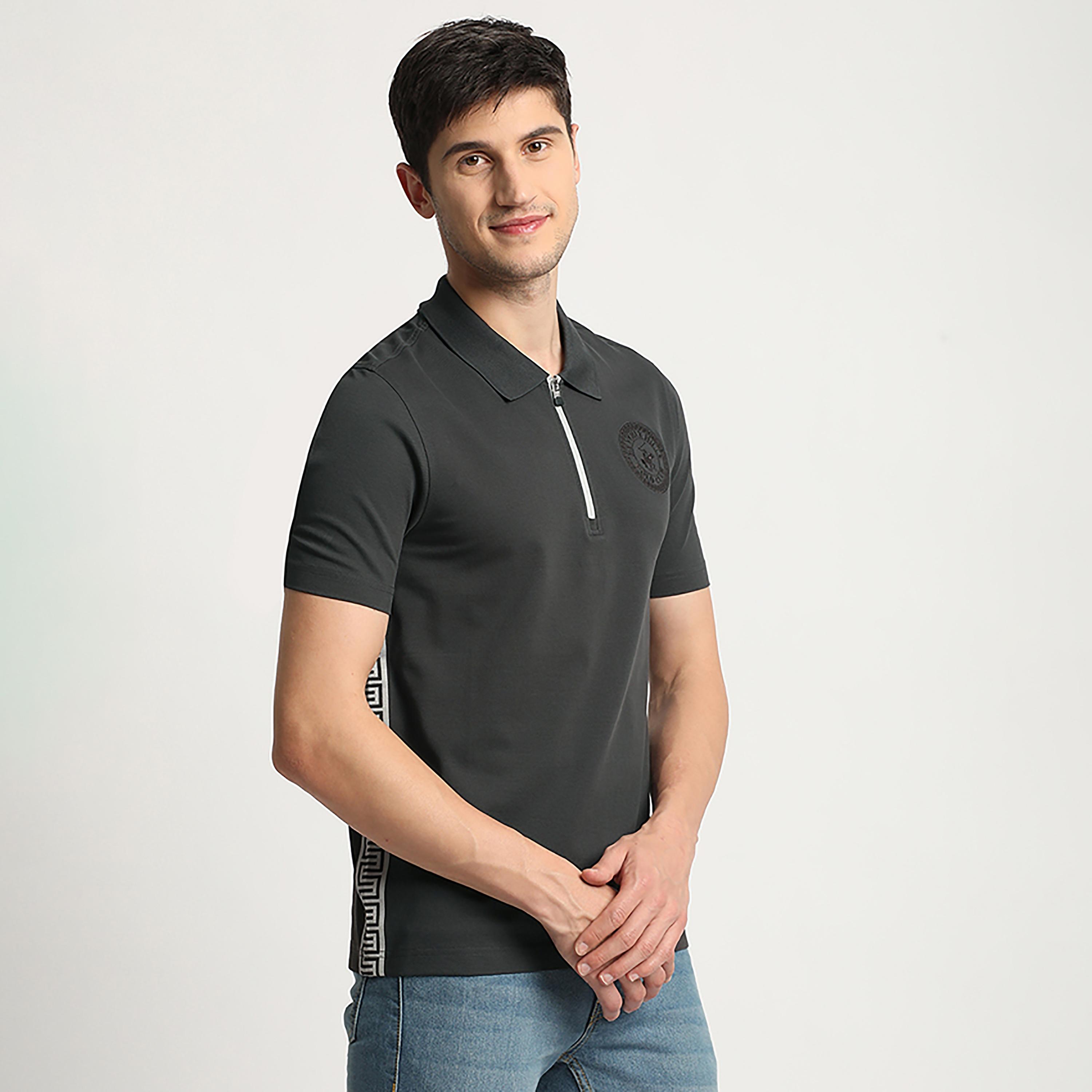 تي شيرت بولو من بيفرلي هيلز بولو كلوب سادة بأكمام قصيرة ونصف سحاب-men-clothing-tshirtsandpolos-polos-image-7
