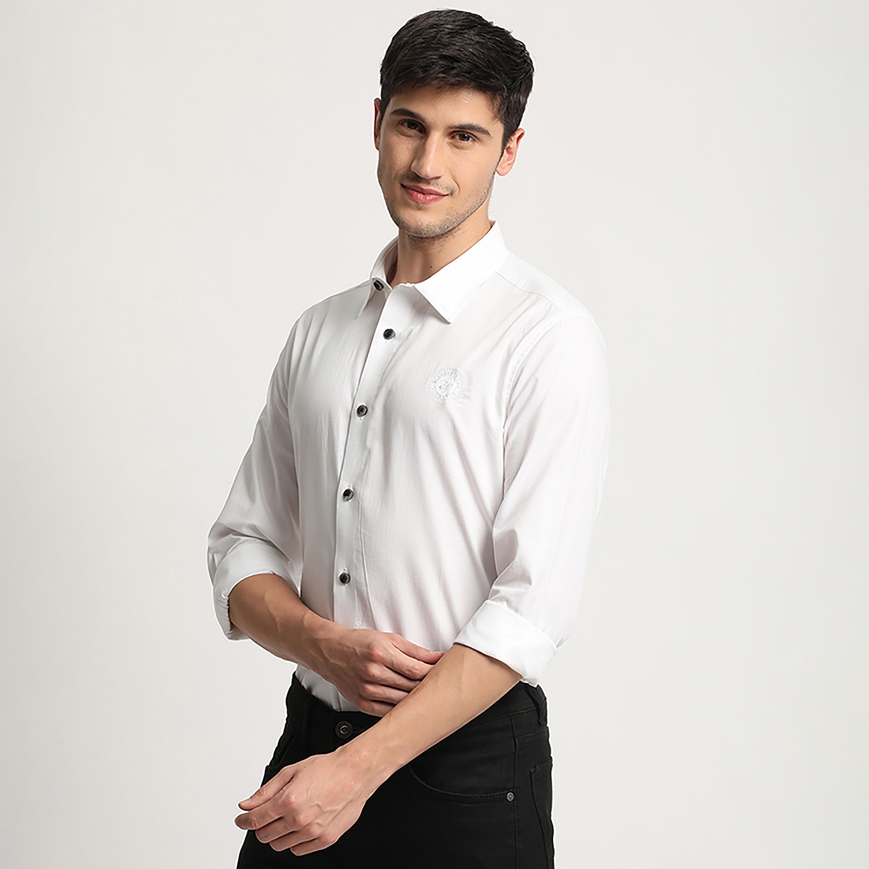 قميص سادة من بيفرلي هيلز بولو كلوب بأكمام طويلة ذو تونال أوفالز-men-clothing-shirts-image-2
