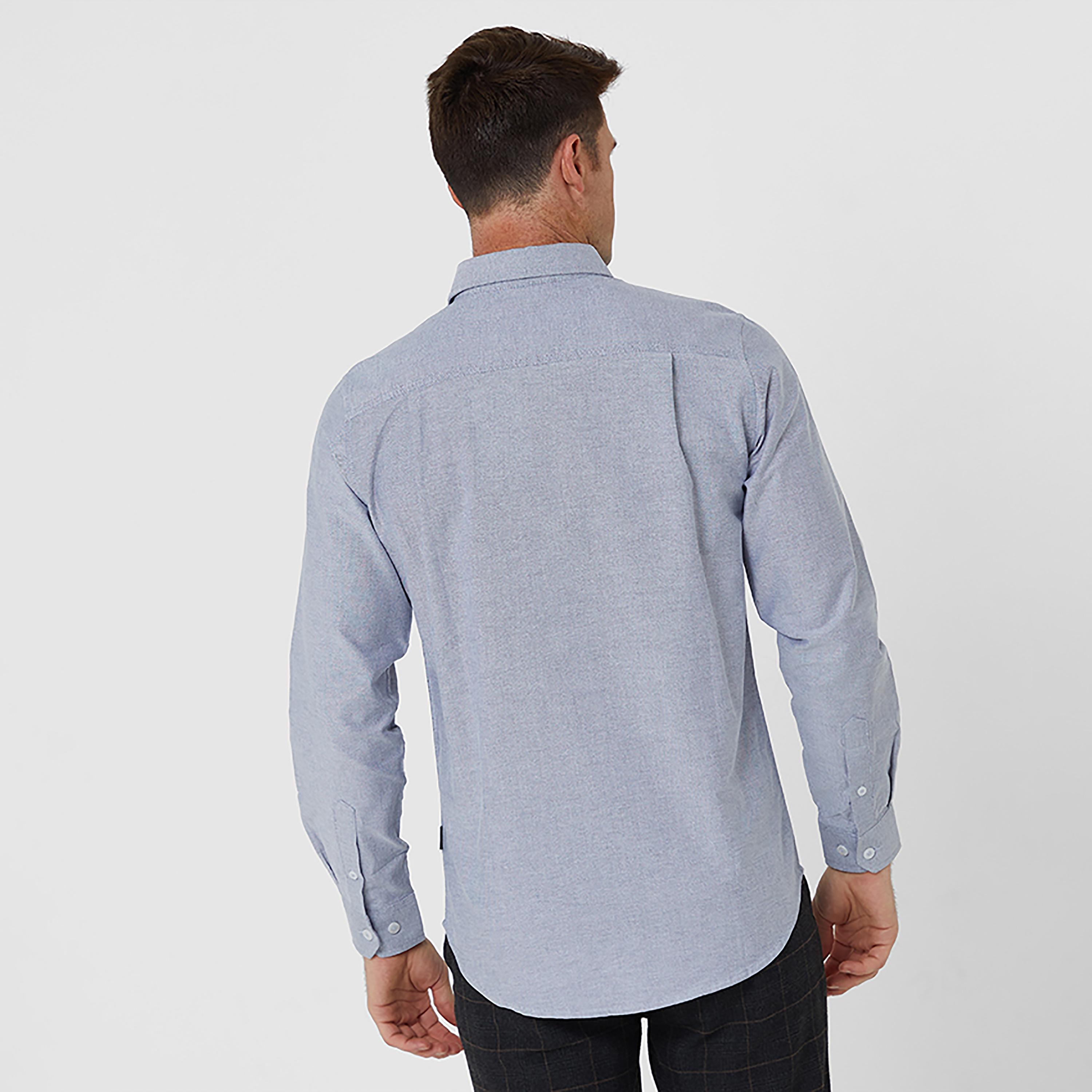 تي شيرت كاجوال بولو بياقة سادة وأكمام طويلة من بيفرلي هيلز بولو كلوب-men-clothing-shirts-image-3