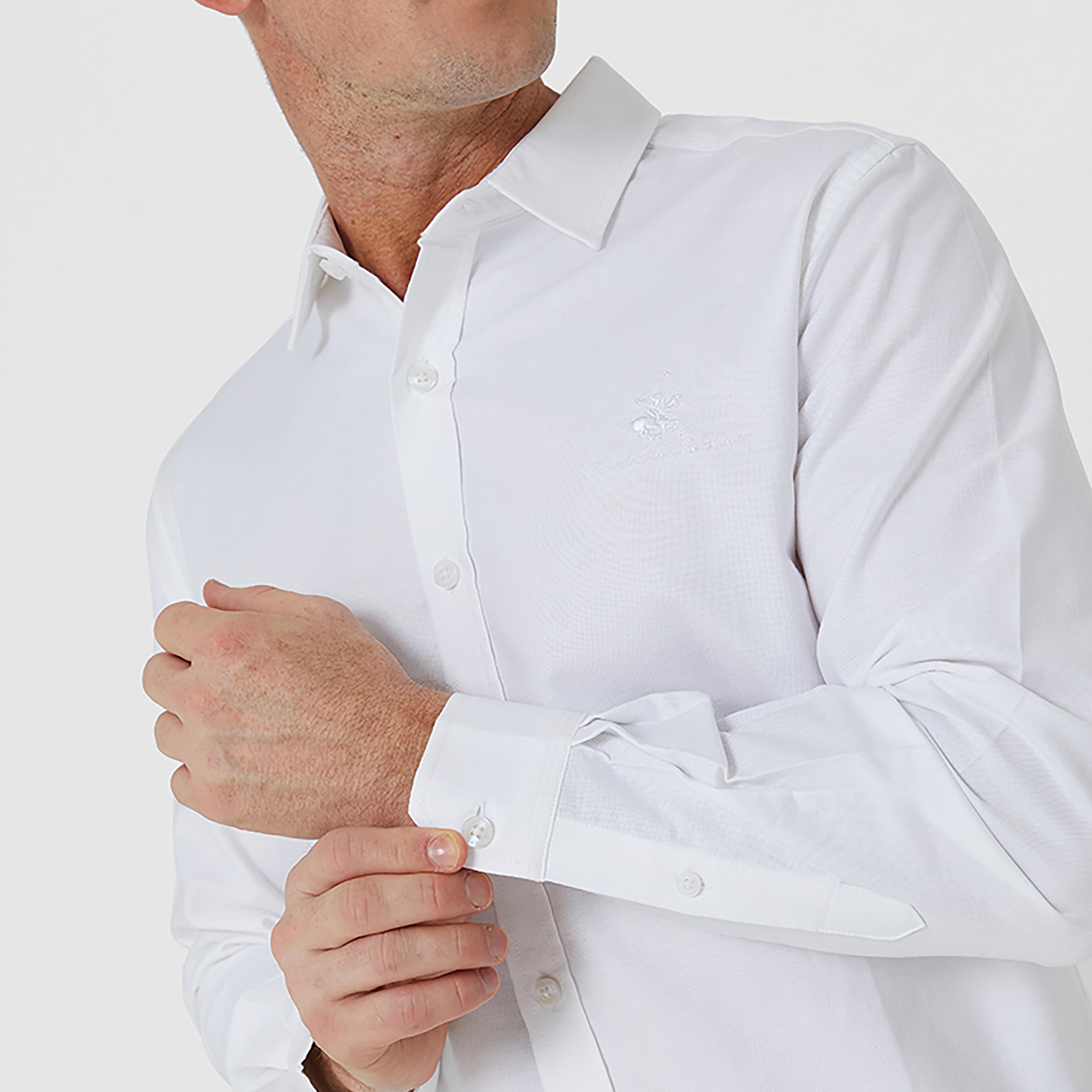 تي شيرت كاجوال بولو بياقة سادة وأكمام طويلة من بيفرلي هيلز بولو كلوب-men-clothing-shirts-image-6