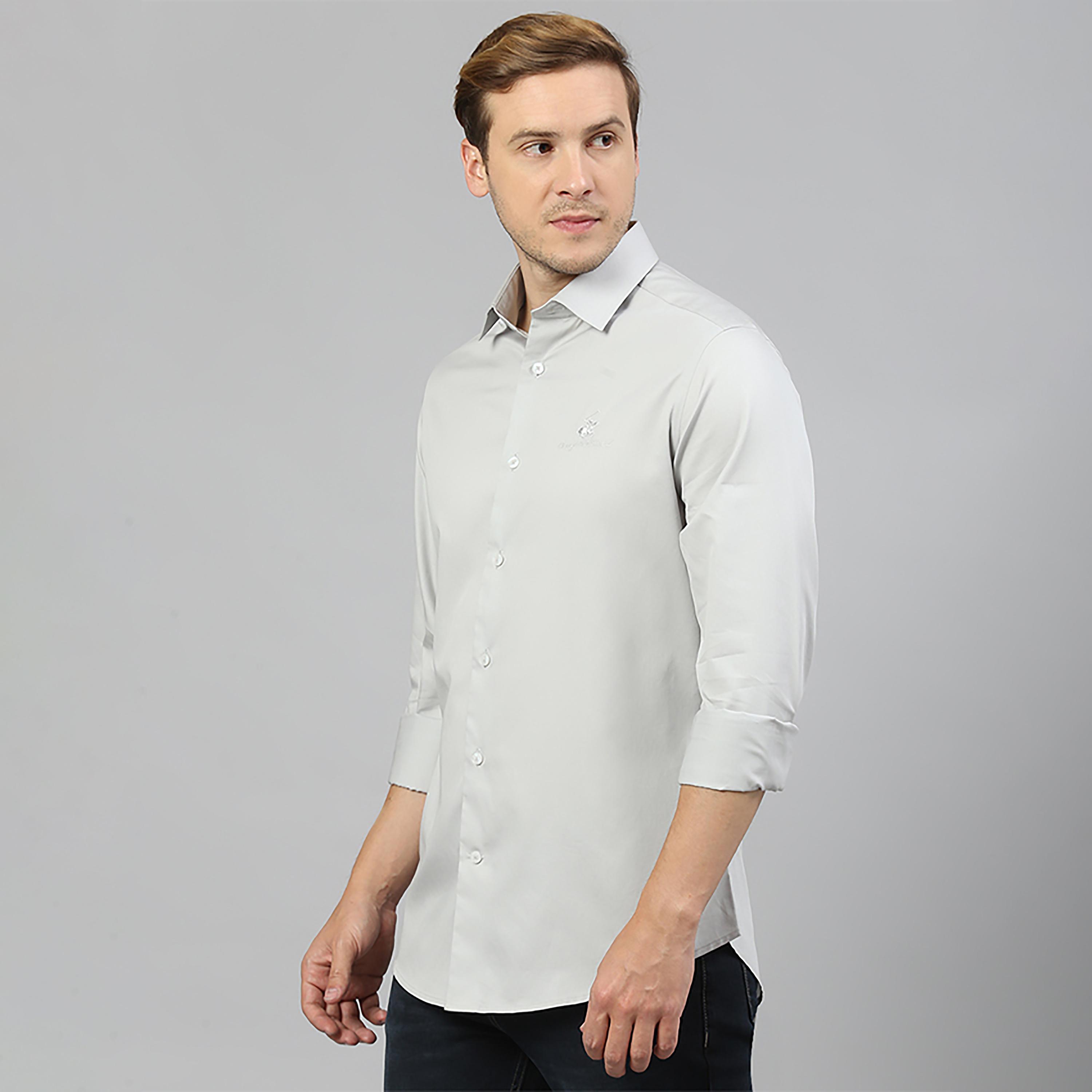 تي شيرت كاجوال بولو بياقة سادة وأكمام طويلة من بيفرلي هيلز بولو كلوب-men-clothing-shirts-image-2