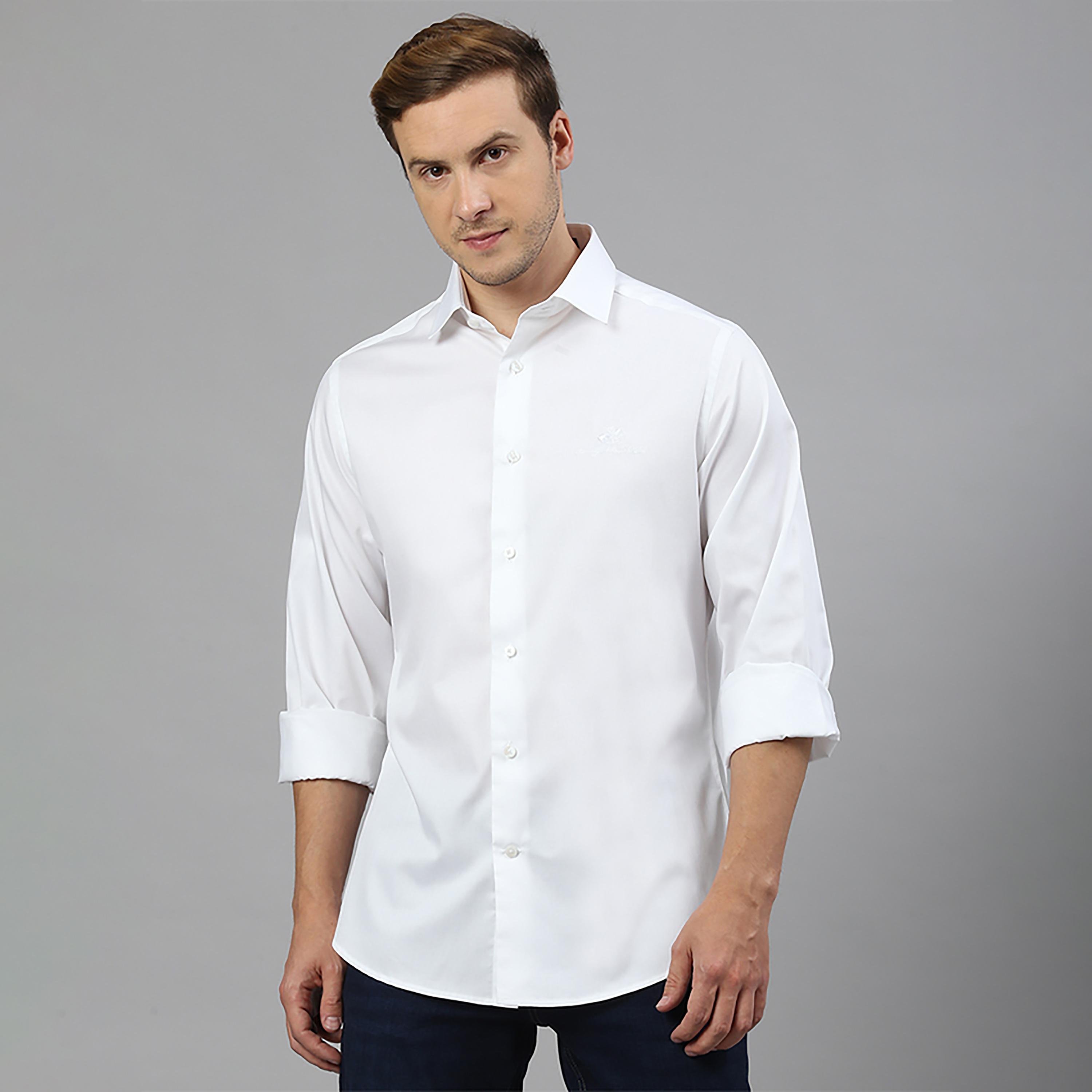 تي شيرت كاجوال بولو بياقة سادة وأكمام طويلة من بيفرلي هيلز بولو كلوب-men-clothing-shirts-image-5