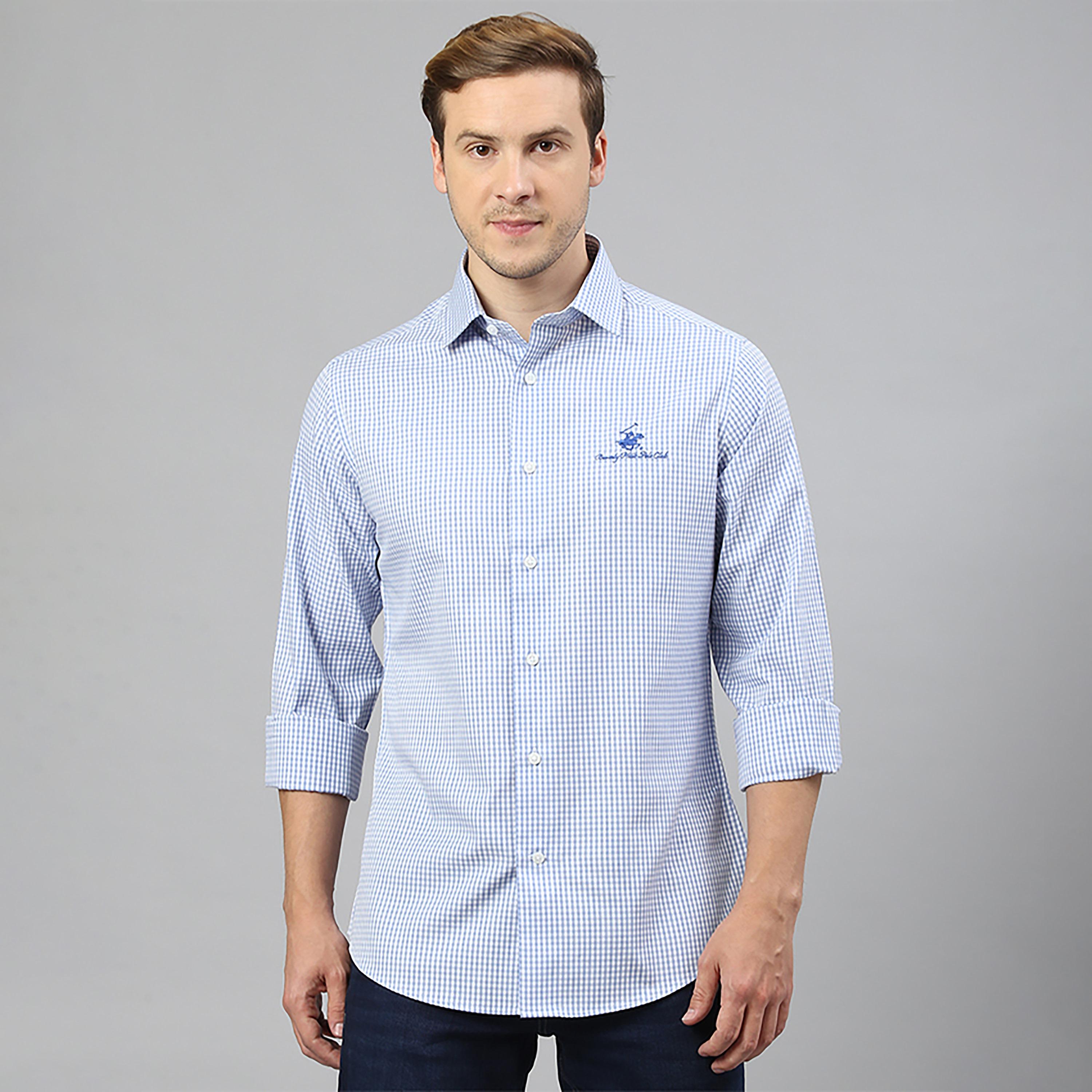Beverly Hills Polo Club Checked Collared Long Sleeves Casual Shirt-men-clothing-shirts-image-1